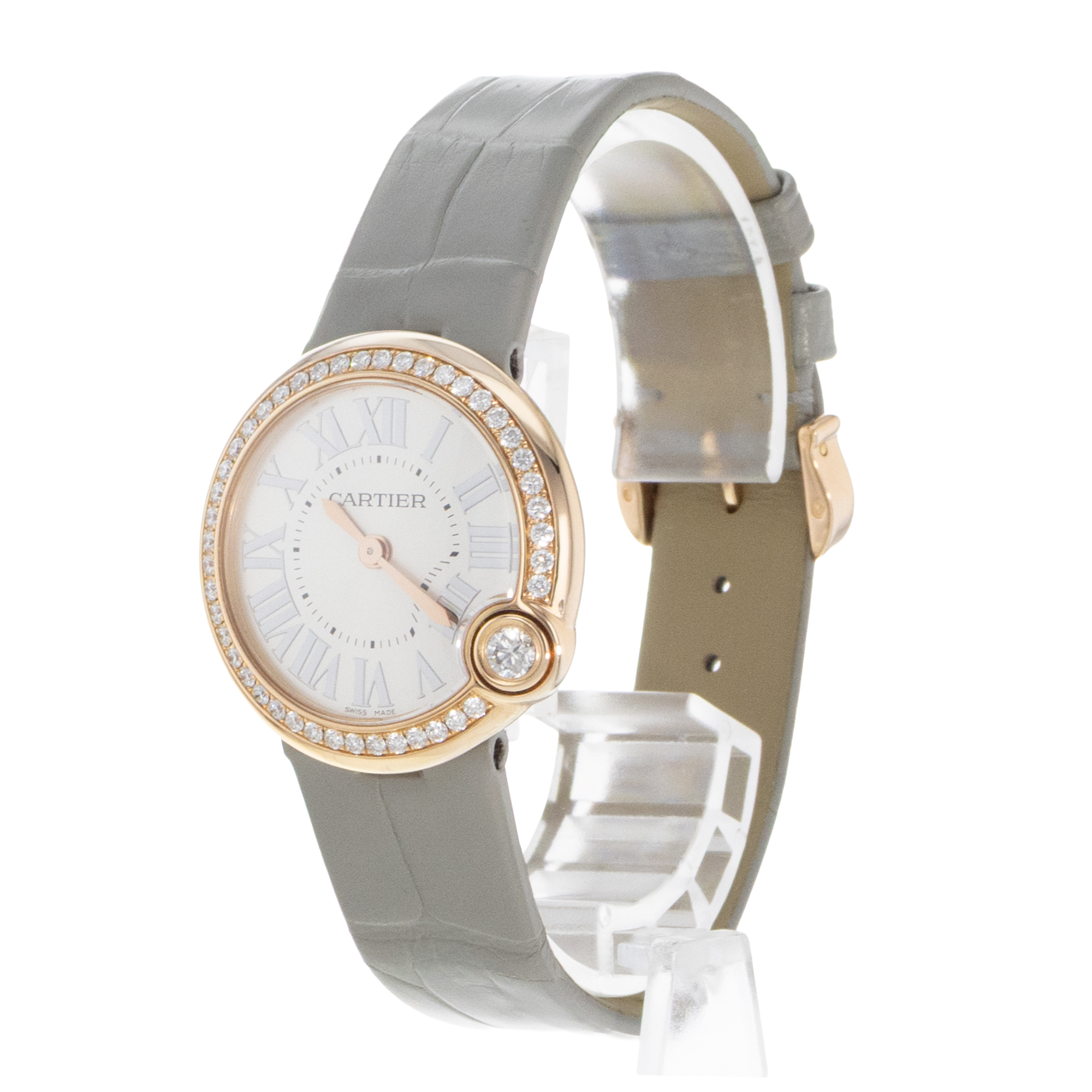 Cartier Ballon Blanc WJBL0008 4171 30mm Diamond Silver Gold Ladies Watch 2013 thumbnail 4