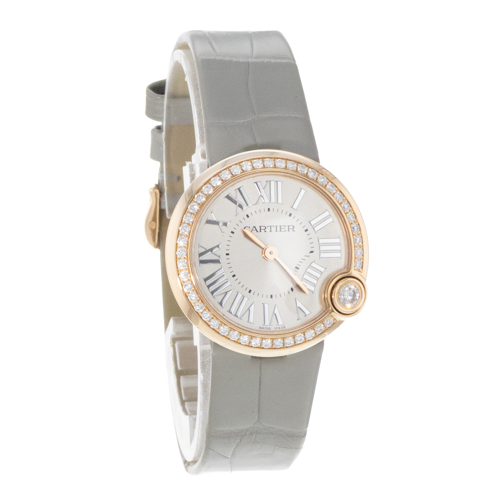 Cartier Ballon Blanc WJBL0008 4171 30mm Diamond Silver Gold Ladies Watch 2013 thumbnail 8