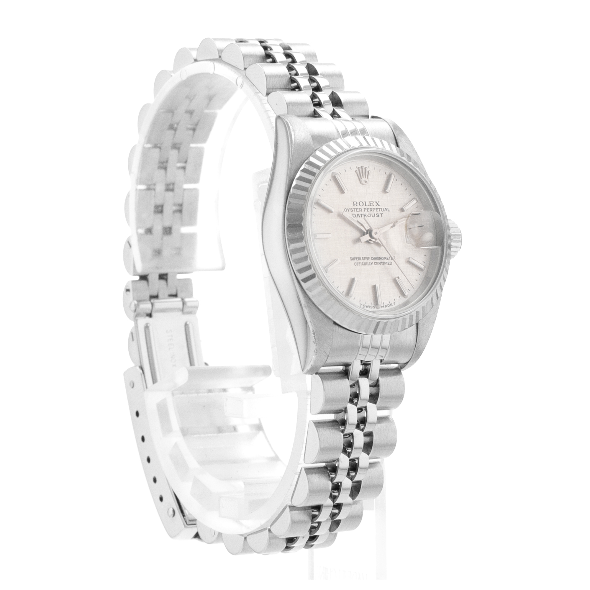 Rolex Datejust 26 69174 Mother of Pearl White Gold Fluted Jubilee Ladies Watch thumbnail 7