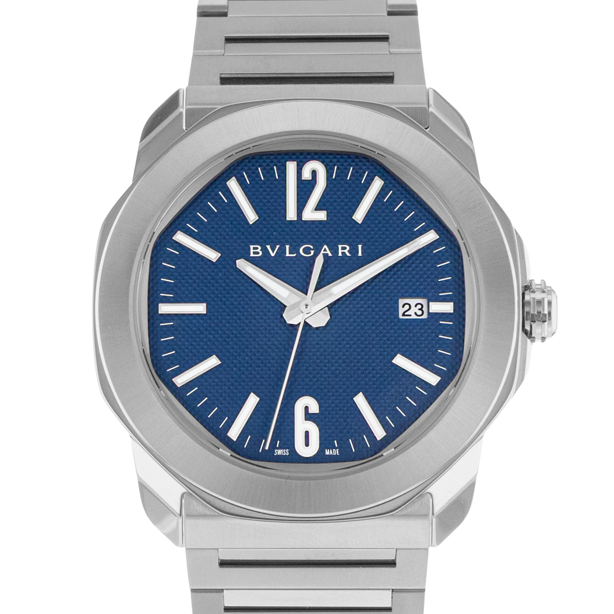 Bvlgari Octo Roma 103739 41mm Roma Blue Steel Automatic Mens Watch 2025 thumbnail 1