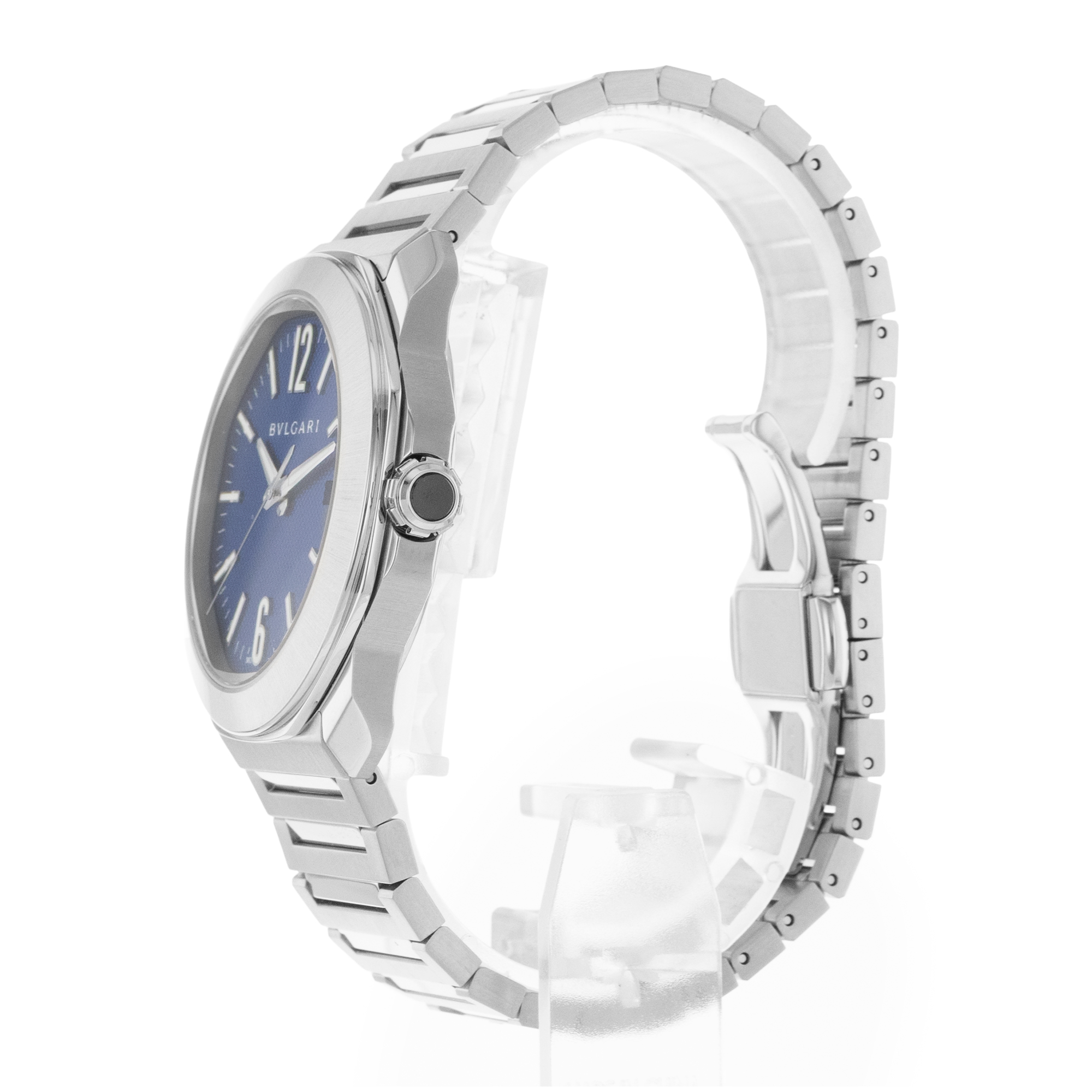 Bvlgari Octo Roma 103739 41mm Roma Blue Steel Automatic Mens Watch 2025 thumbnail 5