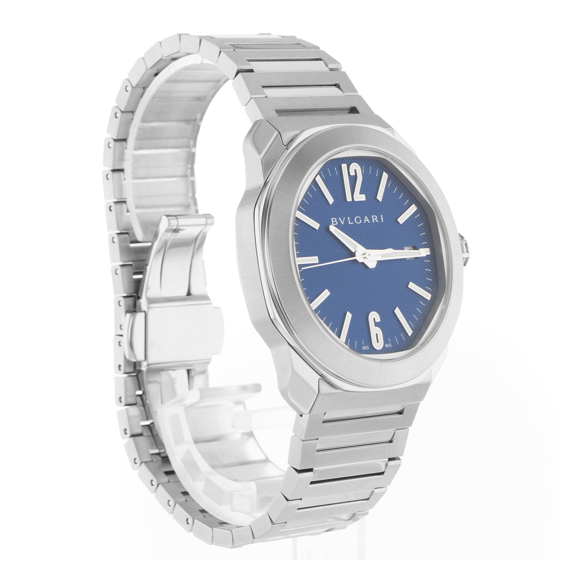 Bvlgari Octo Roma 103739 41mm Roma Blue Steel Automatic Mens Watch 2025 thumbnail 7