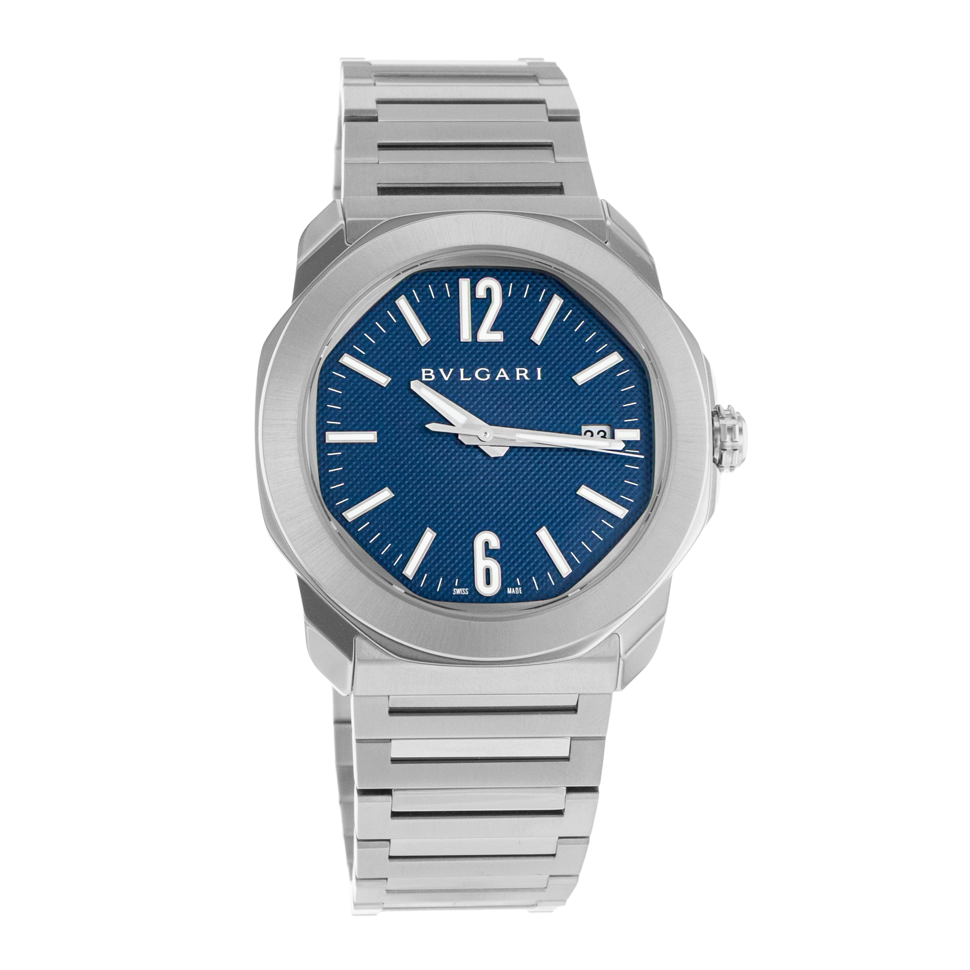 Bvlgari Octo Roma 103739 41mm Roma Blue Steel Automatic Mens Watch 2025 thumbnail 8