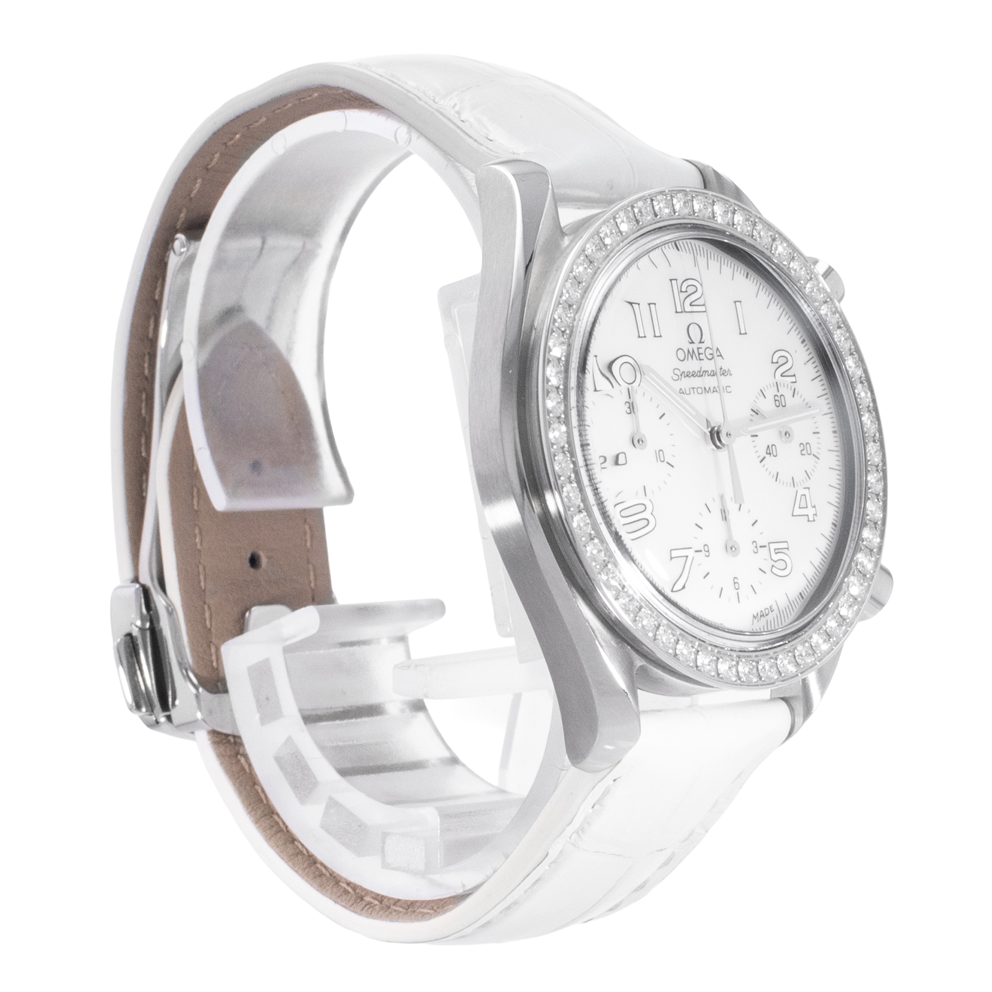 Omega Speedmaster 3815.70.36 39mm Mother of Pearl Chronograph Steel Ladies Watch thumbnail 7