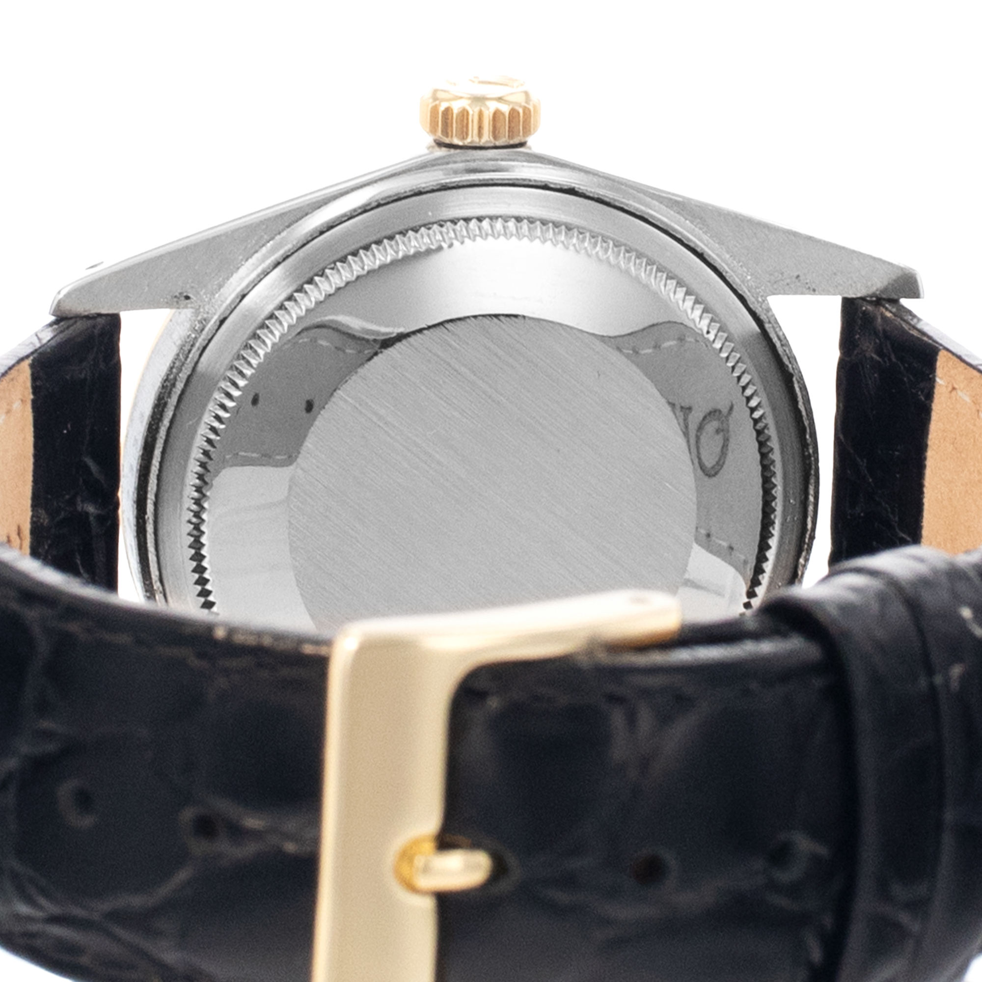 Rolex Datejust 36 16013 Vintage Champagne Buckley Arabic Leather Mens Watch thumbnail 10