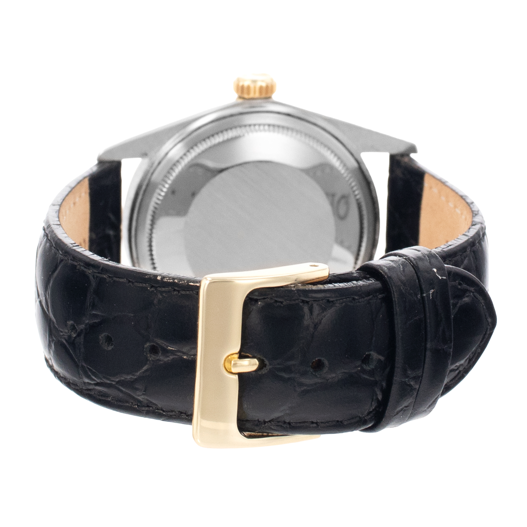 Rolex Datejust 36 16013 Vintage Champagne Buckley Arabic Leather Mens Watch thumbnail 9
