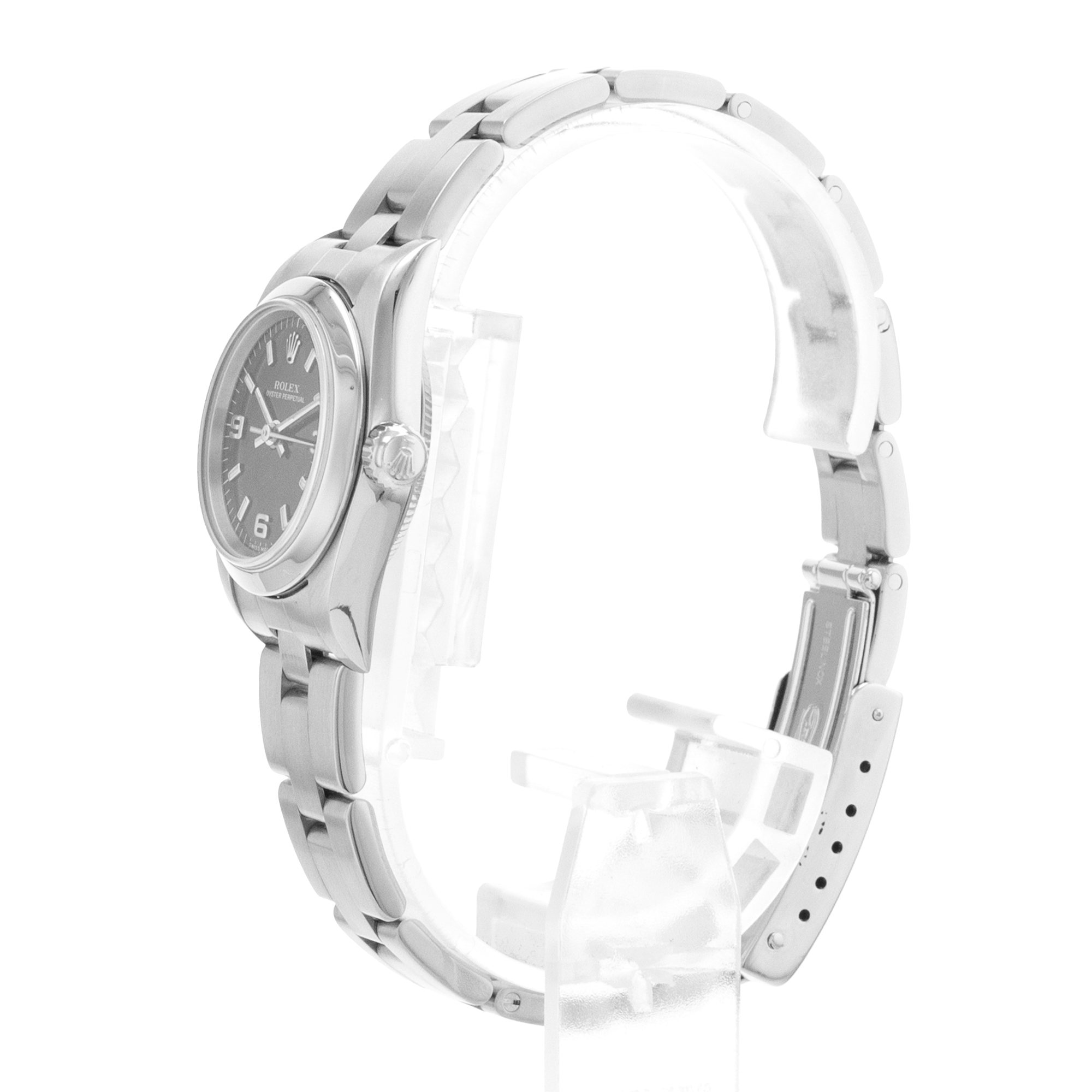 Rolex Oyster Perpetual 24 76080 Black Arabic Steel Oyster Ladies Watch 2000 thumbnail 6