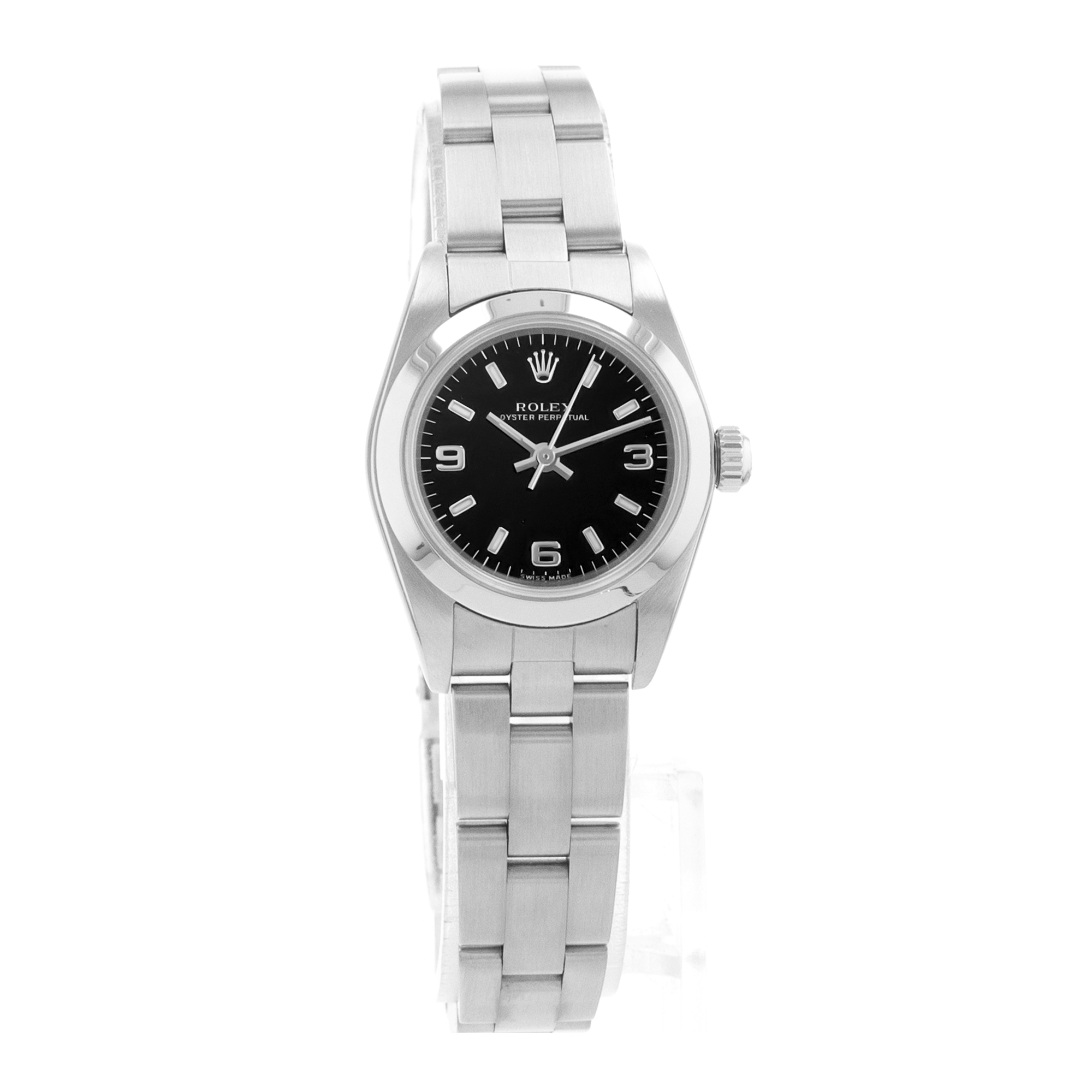 Rolex Oyster Perpetual 24 76080 Black Arabic Steel Oyster Ladies Watch 2000 thumbnail 9