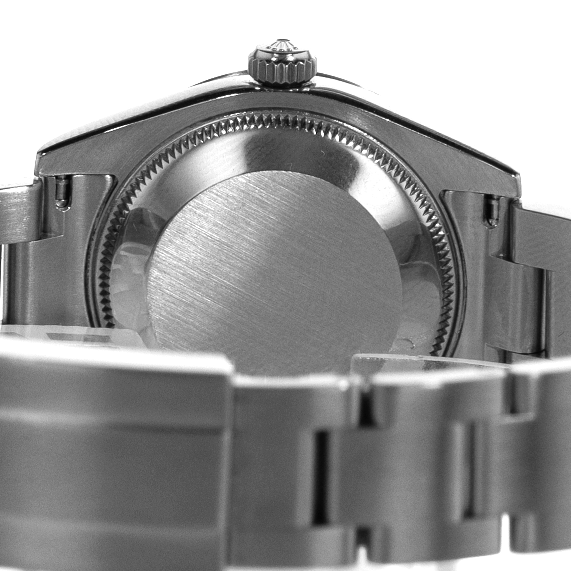 Rolex Oyster Perpetual 31 177210 Blue Roman Steel Oyster Ladies Watch 2006 thumbnail 10