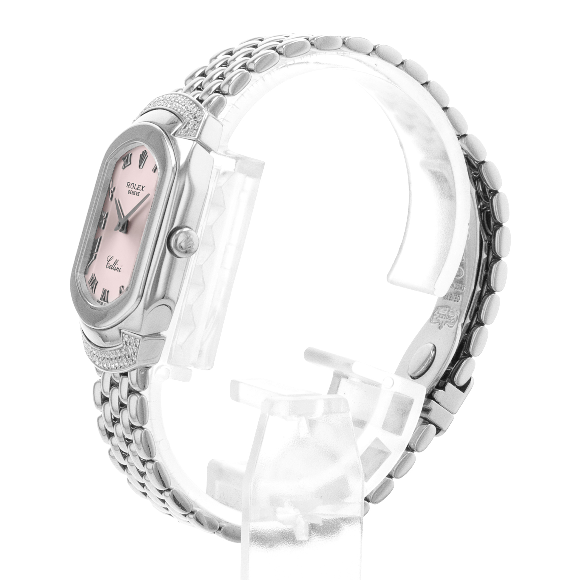 Rolex Cellini 6692 Cellissima Pink White Gold Factory Diamond Ladies Watch thumbnail 5