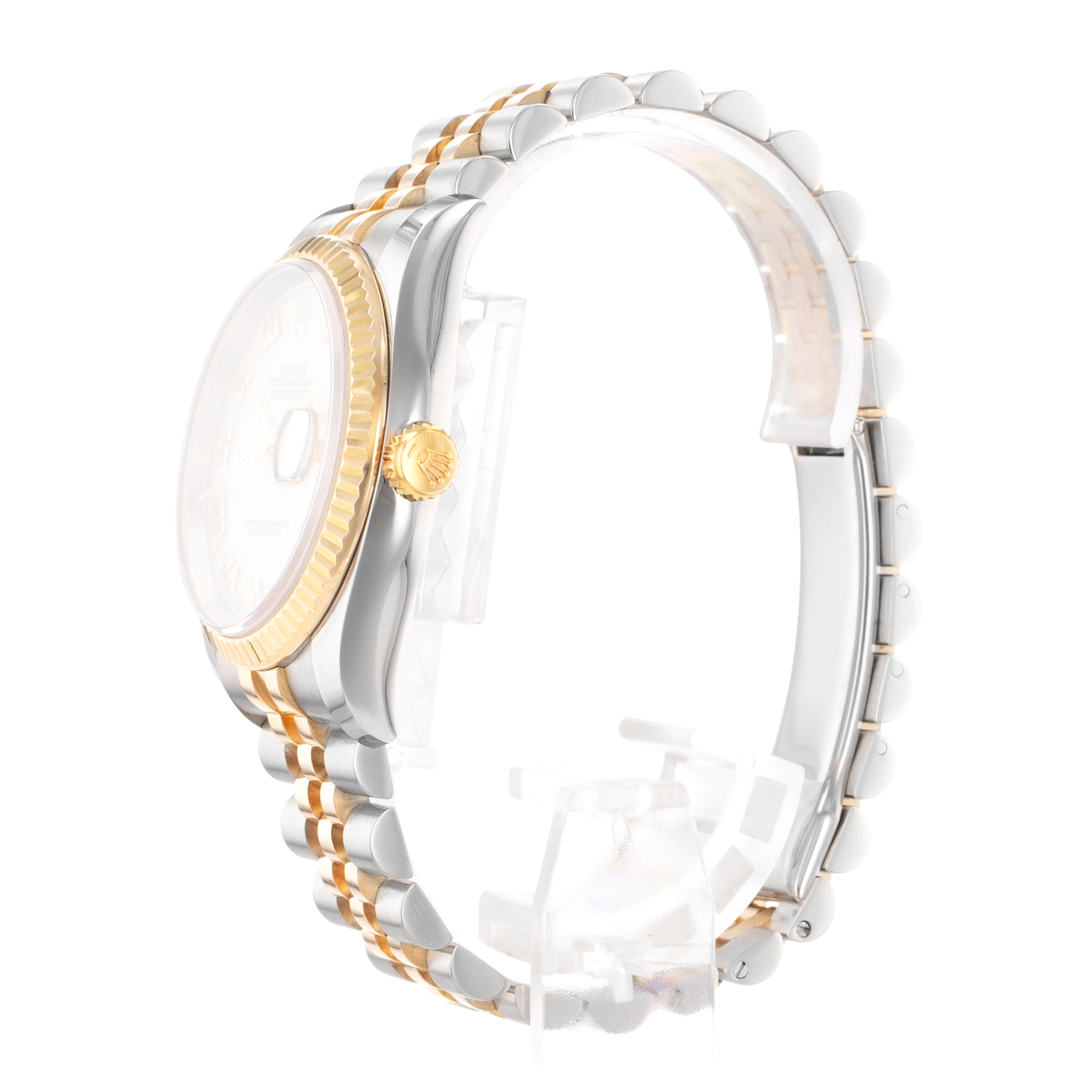 Rolex Datejust 36 116233 Roman Mother of Pearl Steel Yellow Gold Mens Watch 2004 thumbnail 6