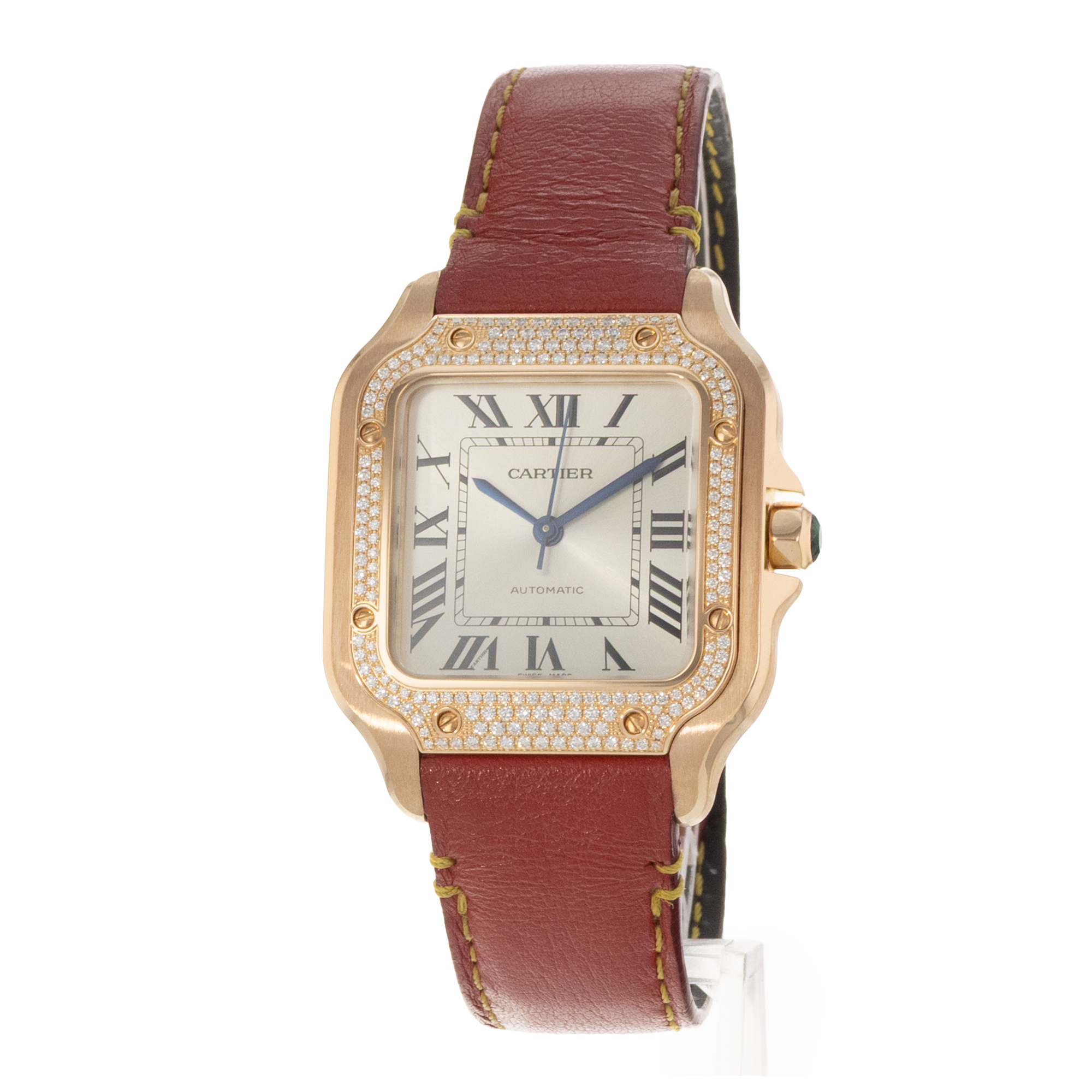 Cartier Santos WJSA0007 4074 35mm Factory Diamond Rose Gold Mens Watch 2020 thumbnail 4