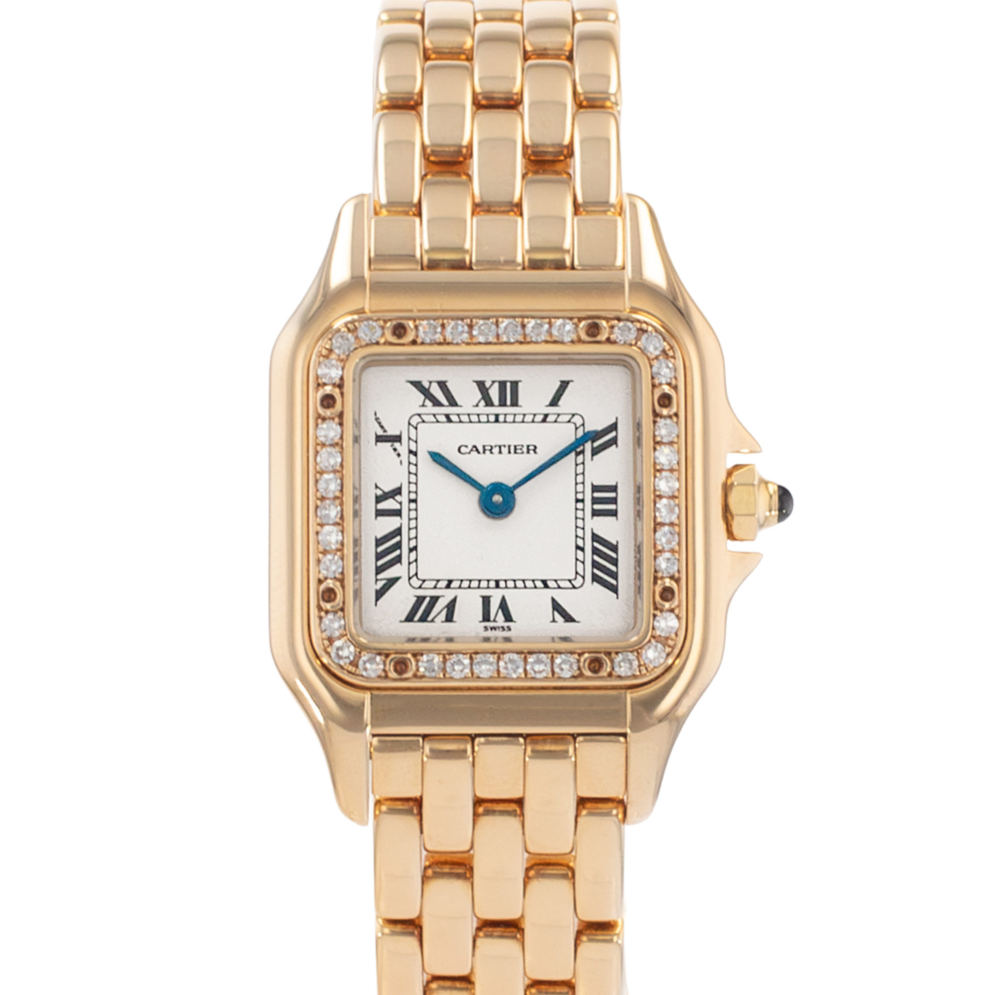 Cartier Panther W25022B9 1070 22mm Factory Diamond Yellow Gold Ladies Watch thumbnail 1