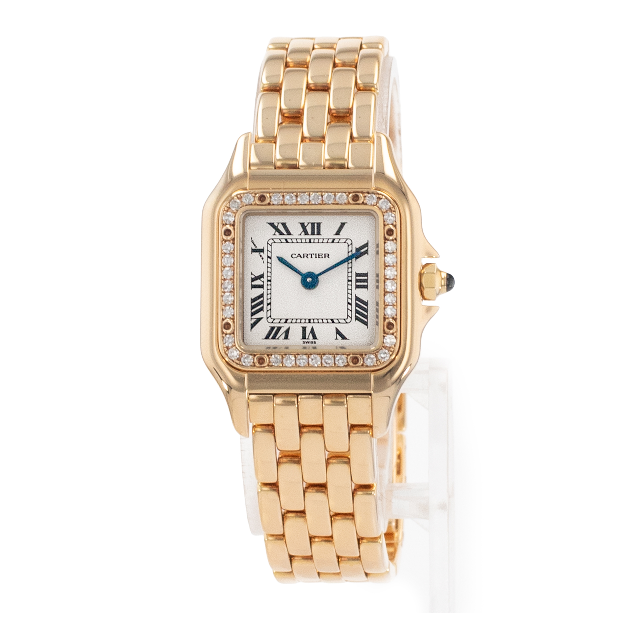 Cartier Panther W25022B9 1070 22mm Factory Diamond Yellow Gold Ladies Watch thumbnail 3