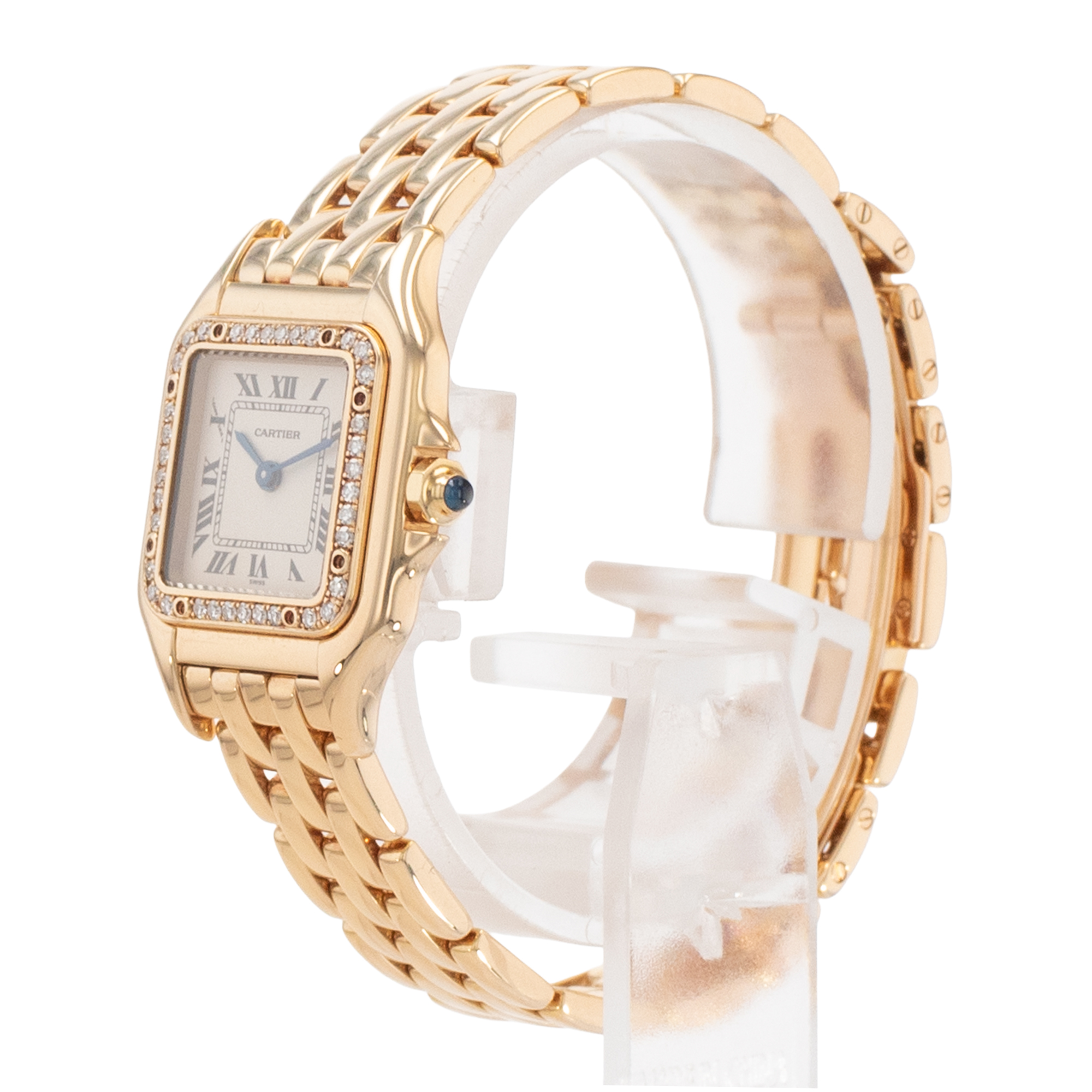 Cartier Panther W25022B9 1070 22mm Factory Diamond Yellow Gold Ladies Watch thumbnail 5