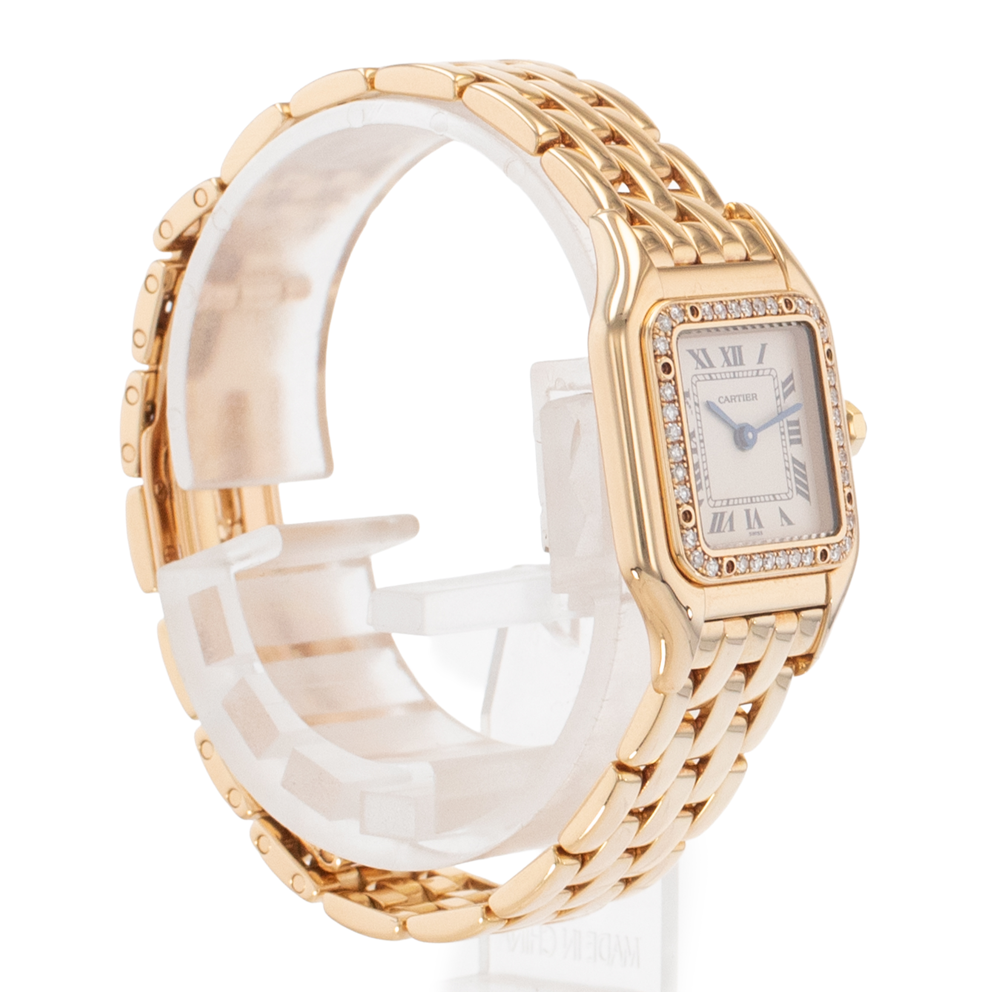 Cartier Panther W25022B9 1070 22mm Factory Diamond Yellow Gold Ladies Watch thumbnail 6