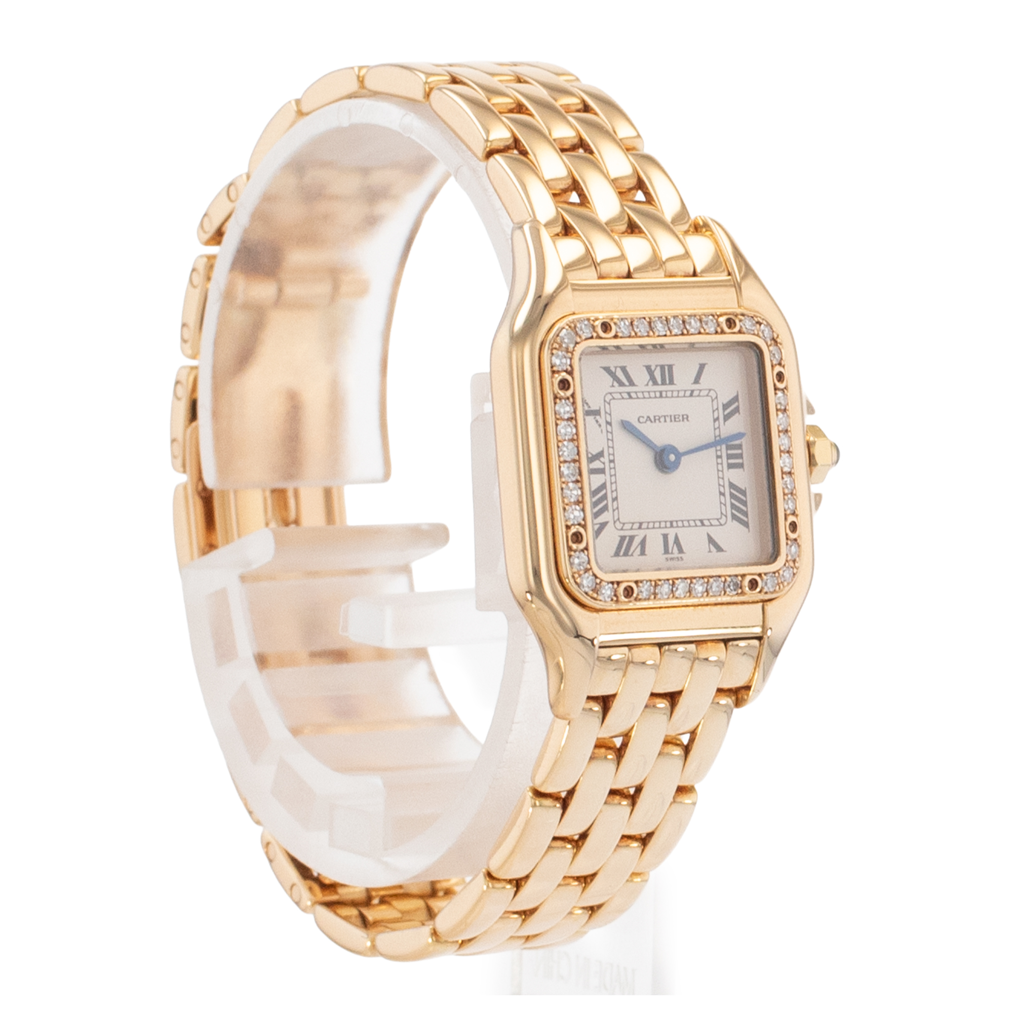 Cartier Panther W25022B9 1070 22mm Factory Diamond Yellow Gold Ladies Watch thumbnail 7
