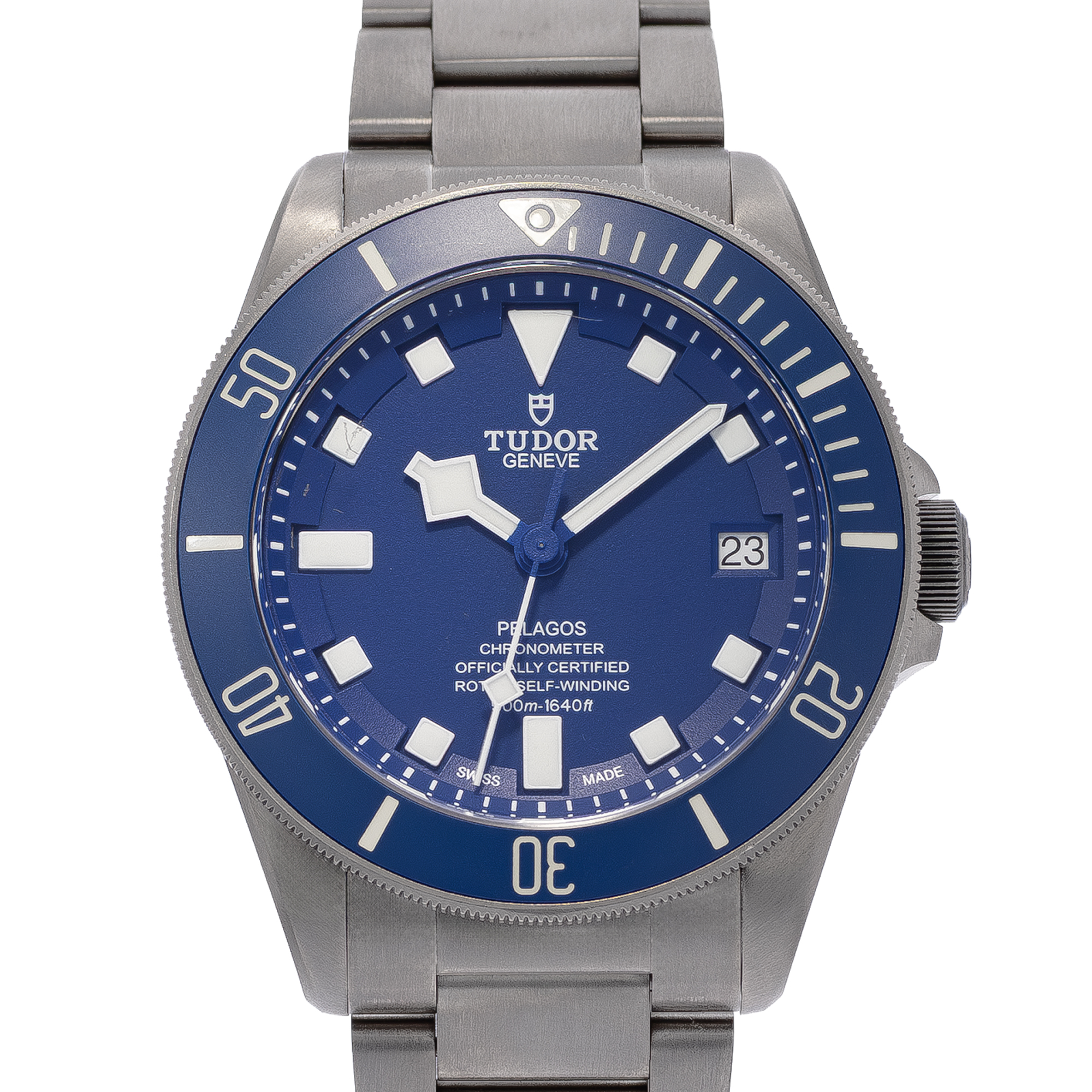 Tudor Pelagos 25600TB 42mm Blue Dial Titanium Ceramic Mnes Watch Box Card 2019 thumbnail 1