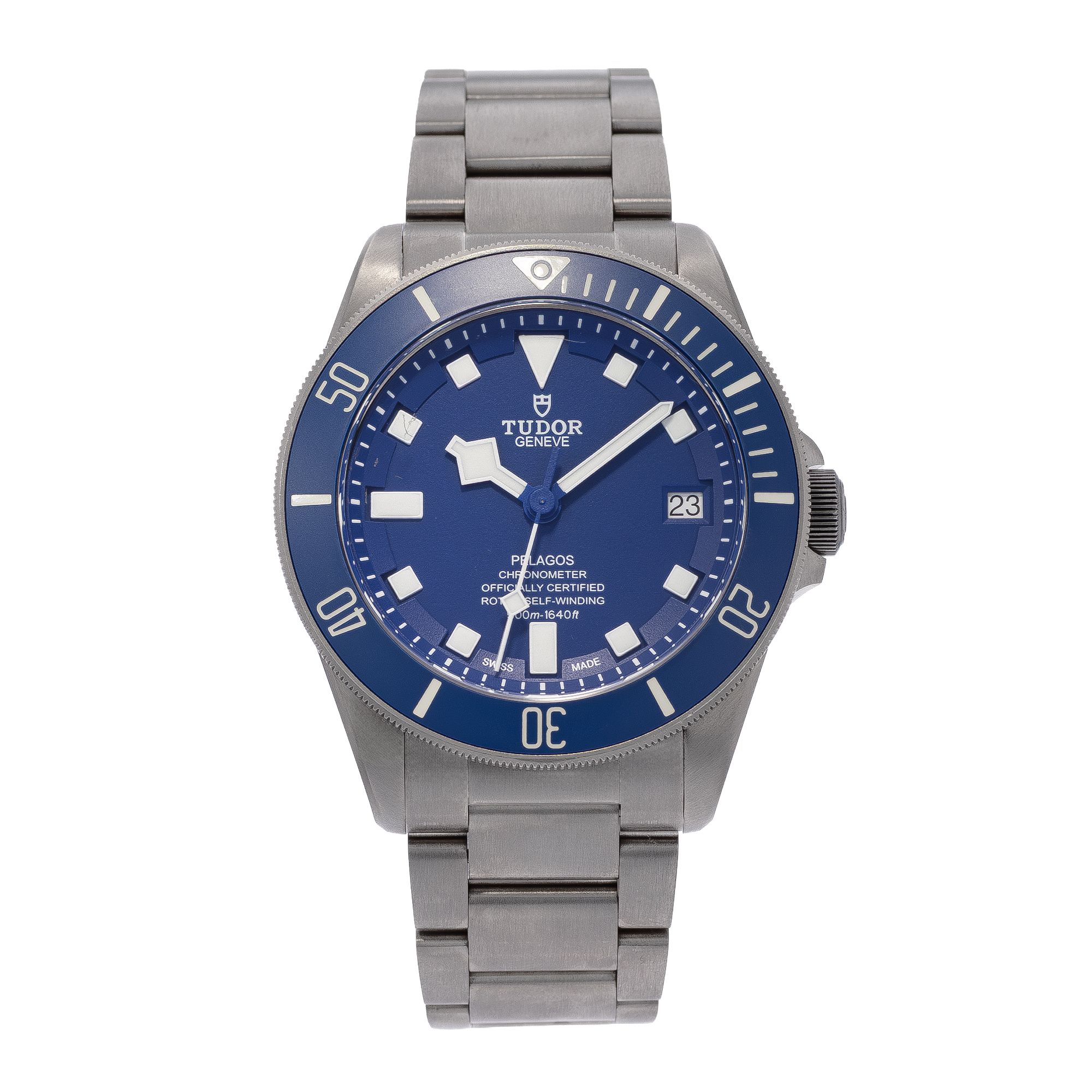 Tudor Pelagos 25600TB 42mm Blue Dial Titanium Ceramic Mnes Watch Box Card 2019 thumbnail 2