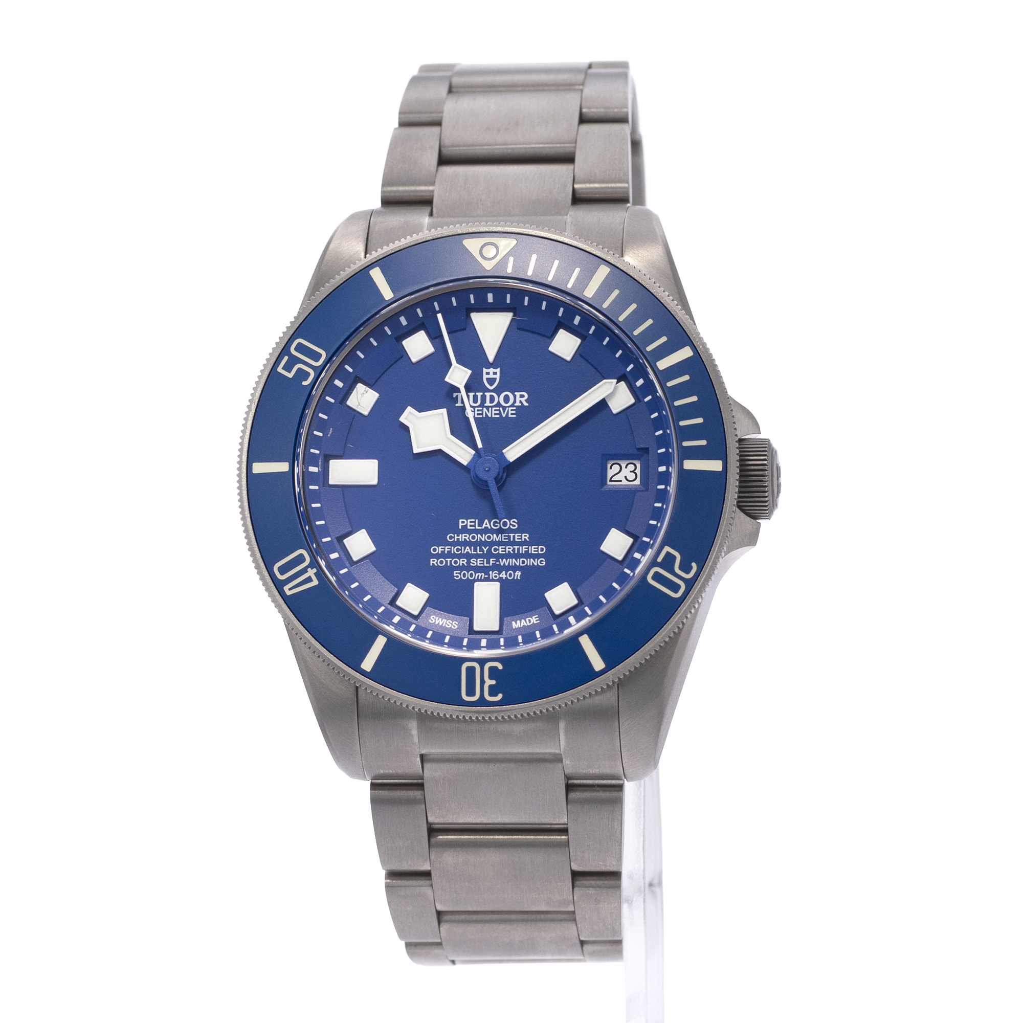 Tudor Pelagos 25600TB 42mm Blue Dial Titanium Ceramic Mnes Watch Box Card 2019 thumbnail 4