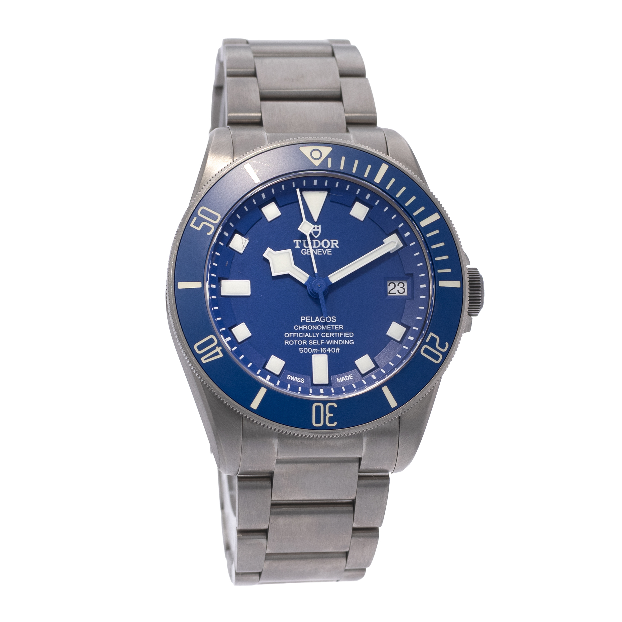 Tudor Pelagos 25600TB 42mm Blue Dial Titanium Ceramic Mnes Watch Box Card 2019 thumbnail 7