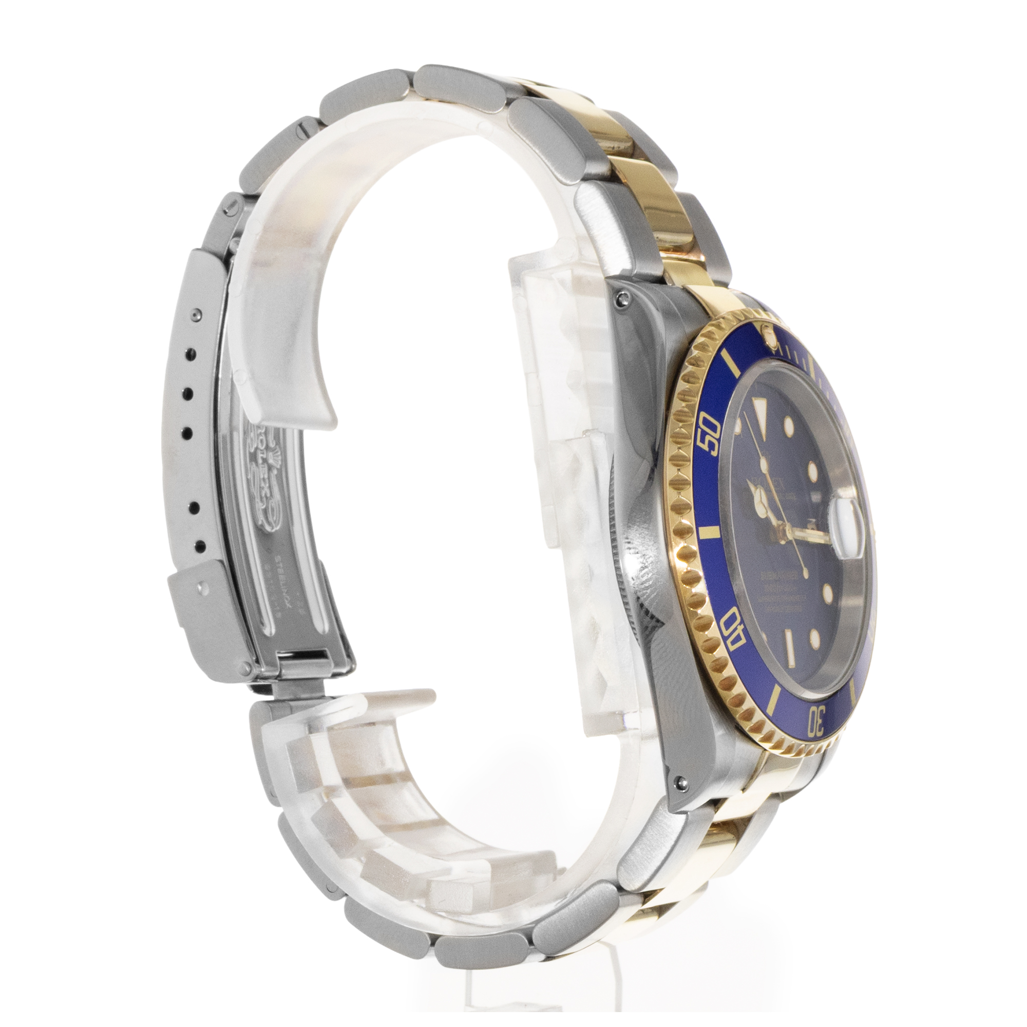 Rolex Submariner Date 16613 40mm Blue Steel Yellow Gold Oyster Mens Watch 1998 thumbnail 7