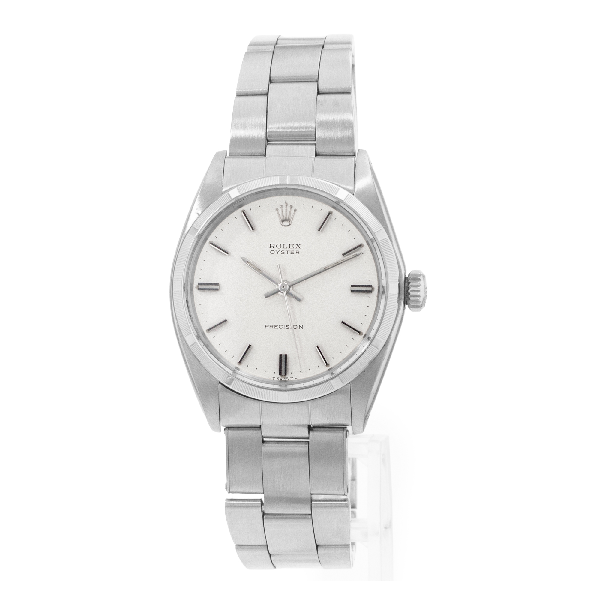 Rolex Oyster Precision 6427 34mm Vintage Silver Index Steel Mens Watch 1970 thumbnail 3