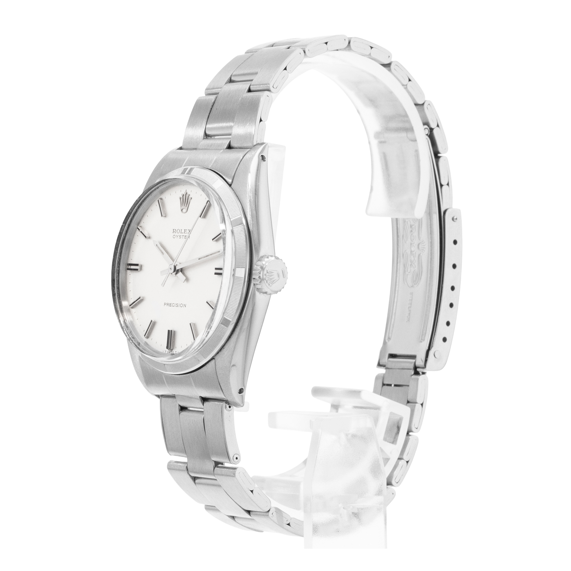 Rolex Oyster Precision 6427 34mm Vintage Silver Index Steel Mens Watch 1970 thumbnail 5