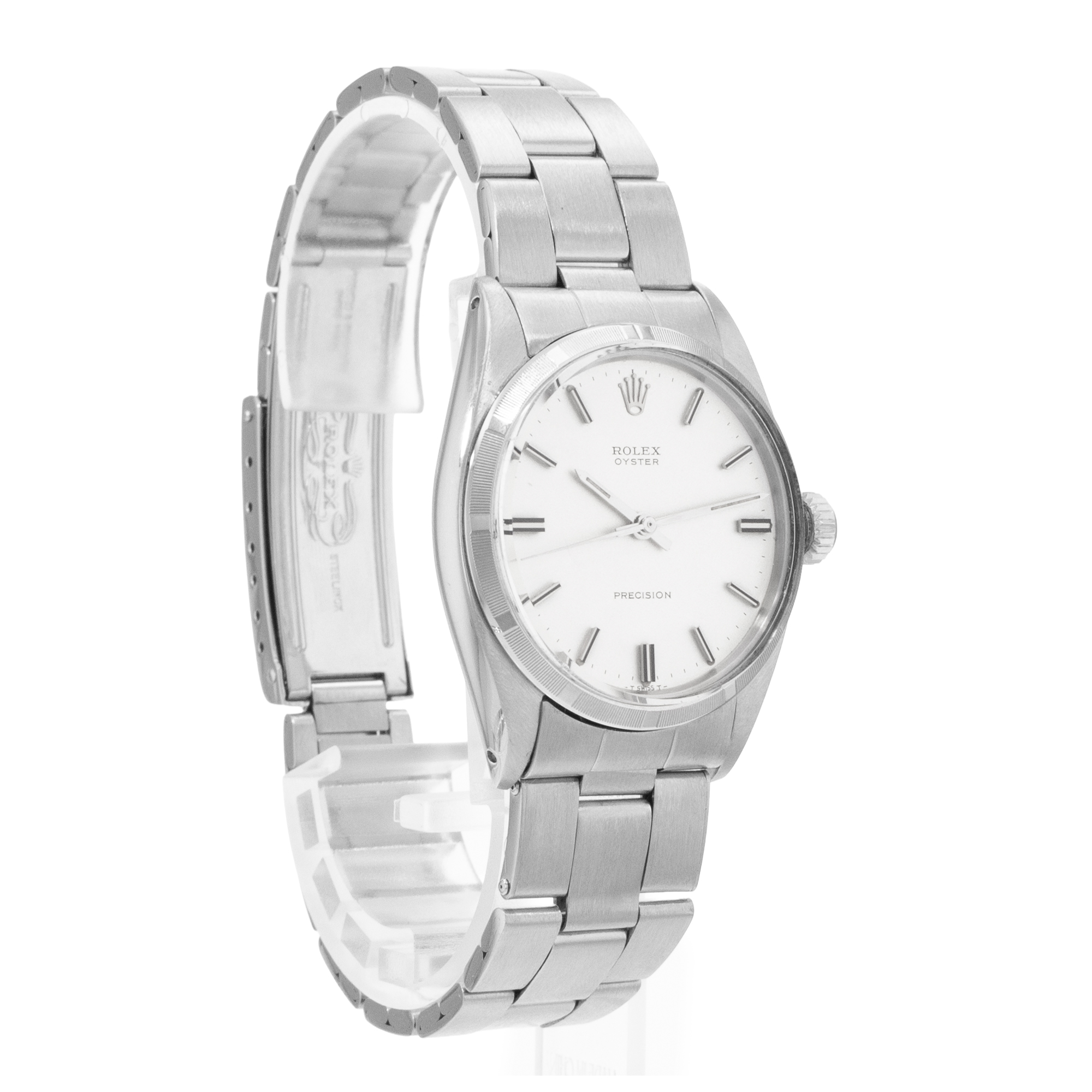 Rolex Oyster Precision 6427 34mm Vintage Silver Index Steel Mens Watch 1970 thumbnail 7