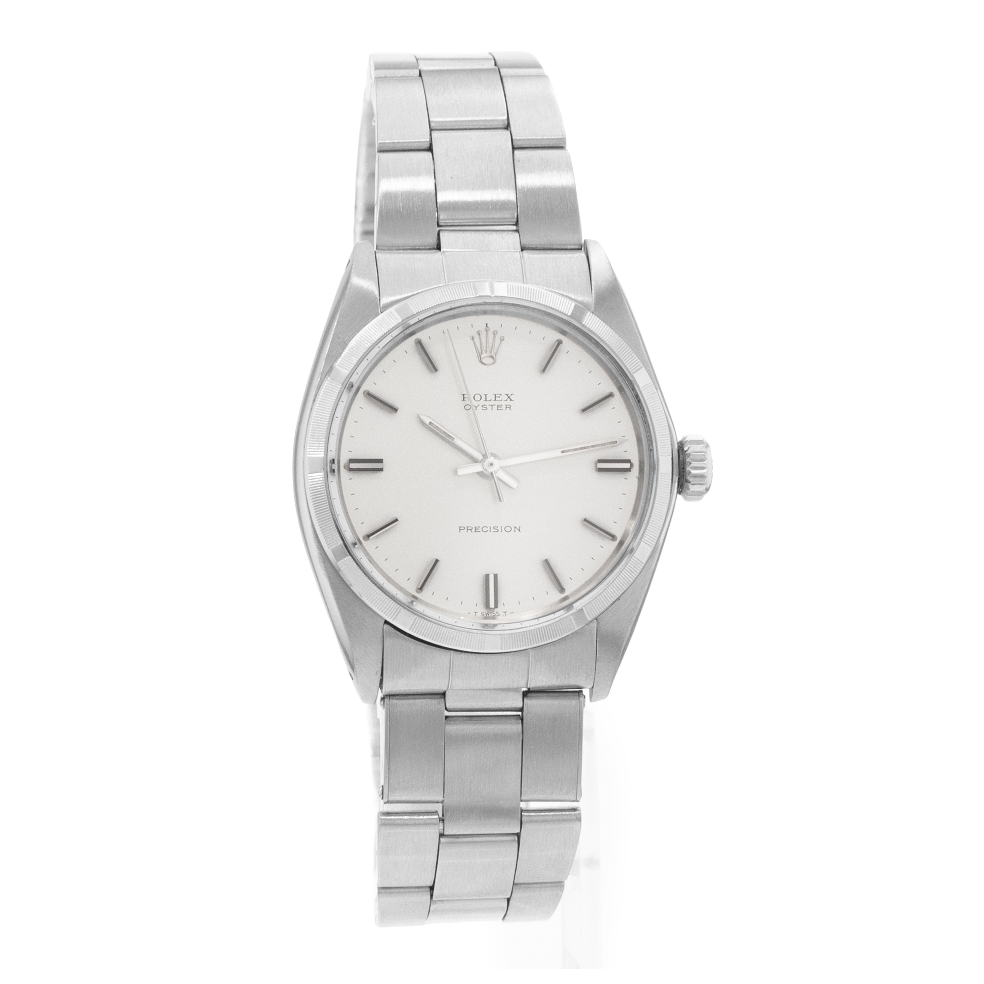 Rolex Oyster Precision 6427 34mm Vintage Silver Index Steel Mens Watch 1970 thumbnail 8