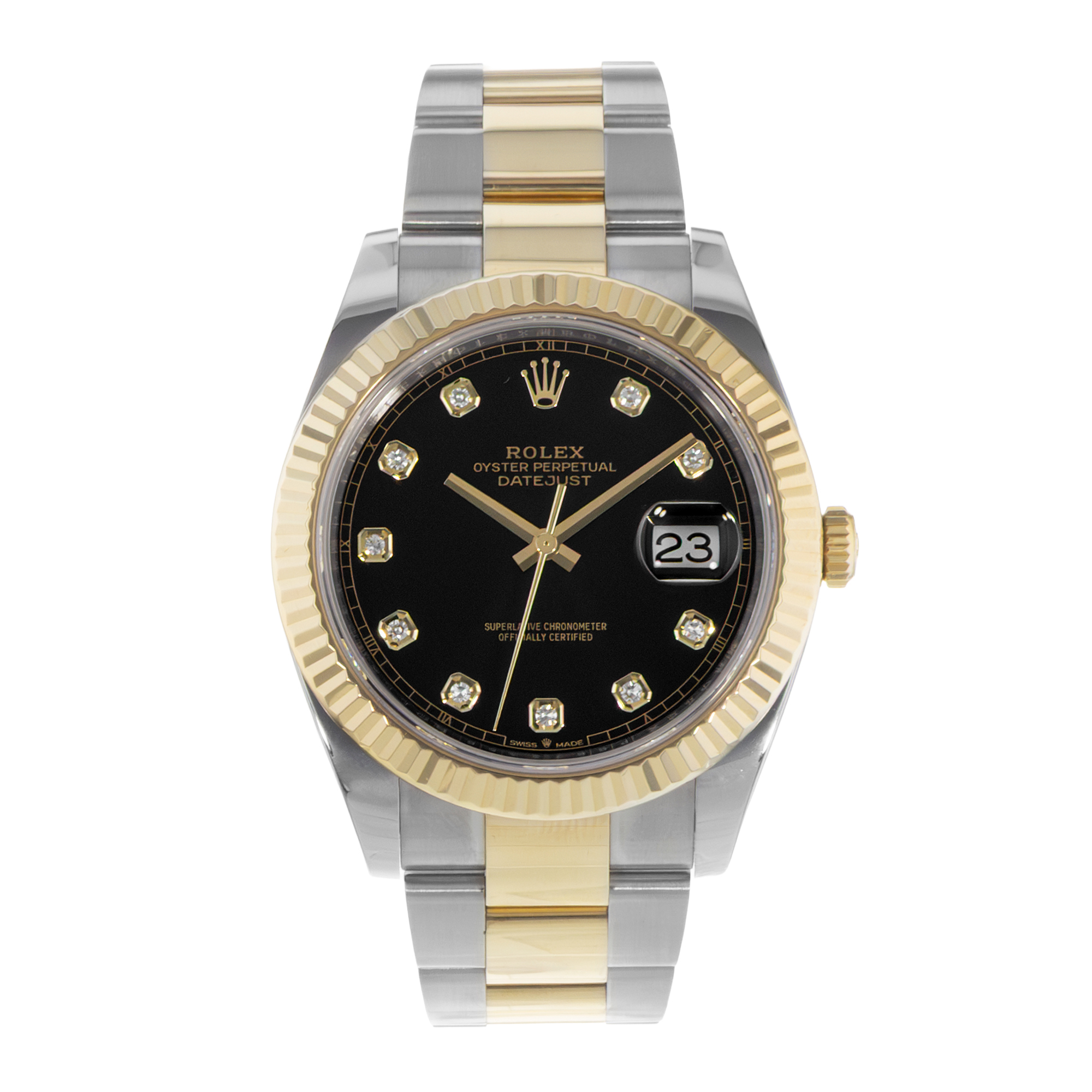 Rolex Datejust 41 126333 41mm Factory Black Diamond Steel Gold Mens Watch 2015 thumbnail 2