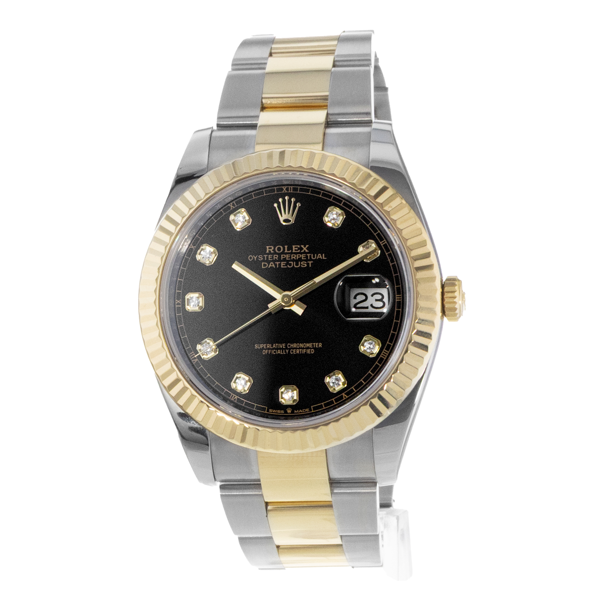Rolex Datejust 41 126333 41mm Factory Black Diamond Steel Gold Mens Watch 2015 thumbnail 3