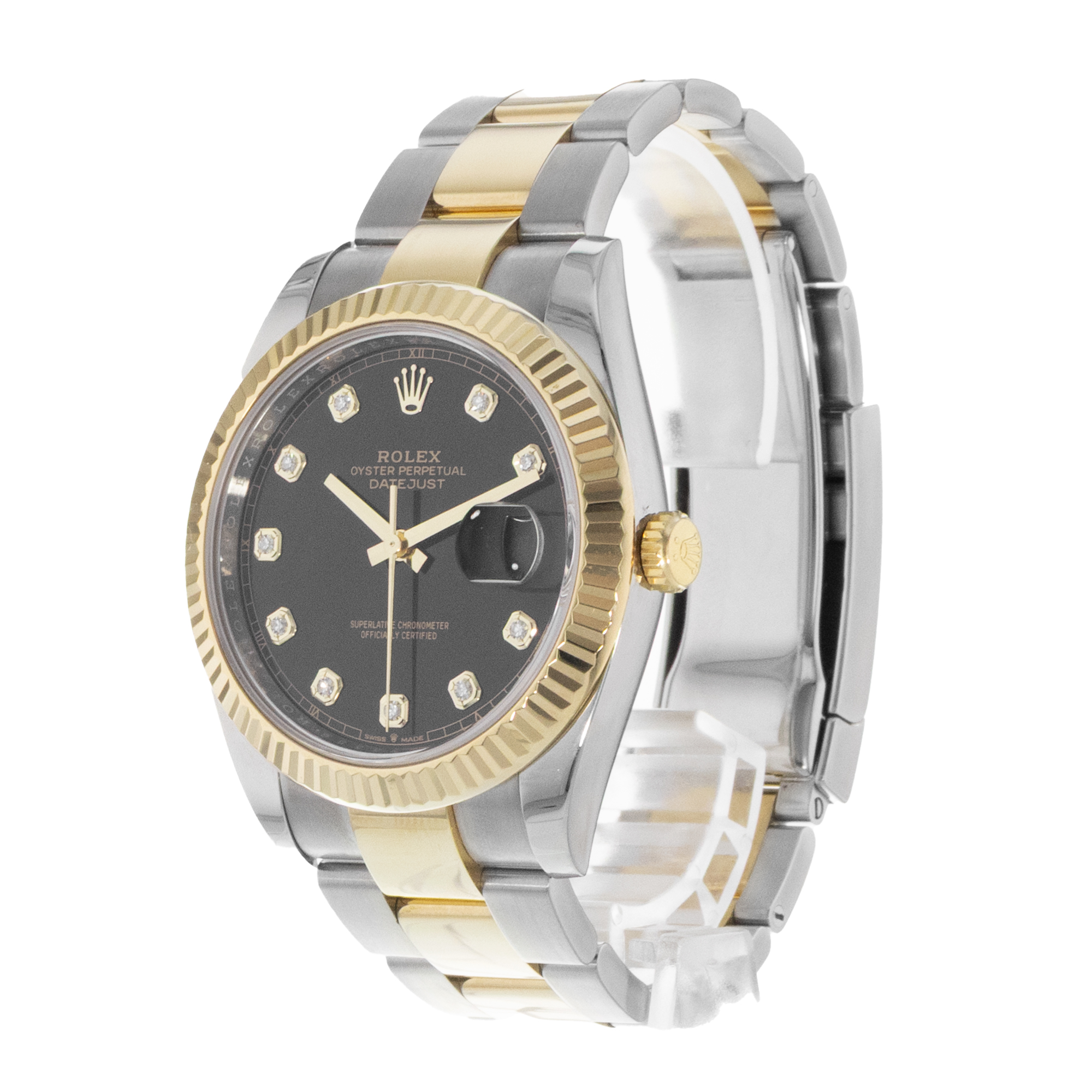 Rolex Datejust 41 126333 41mm Factory Black Diamond Steel Gold Mens Watch 2015 thumbnail 4