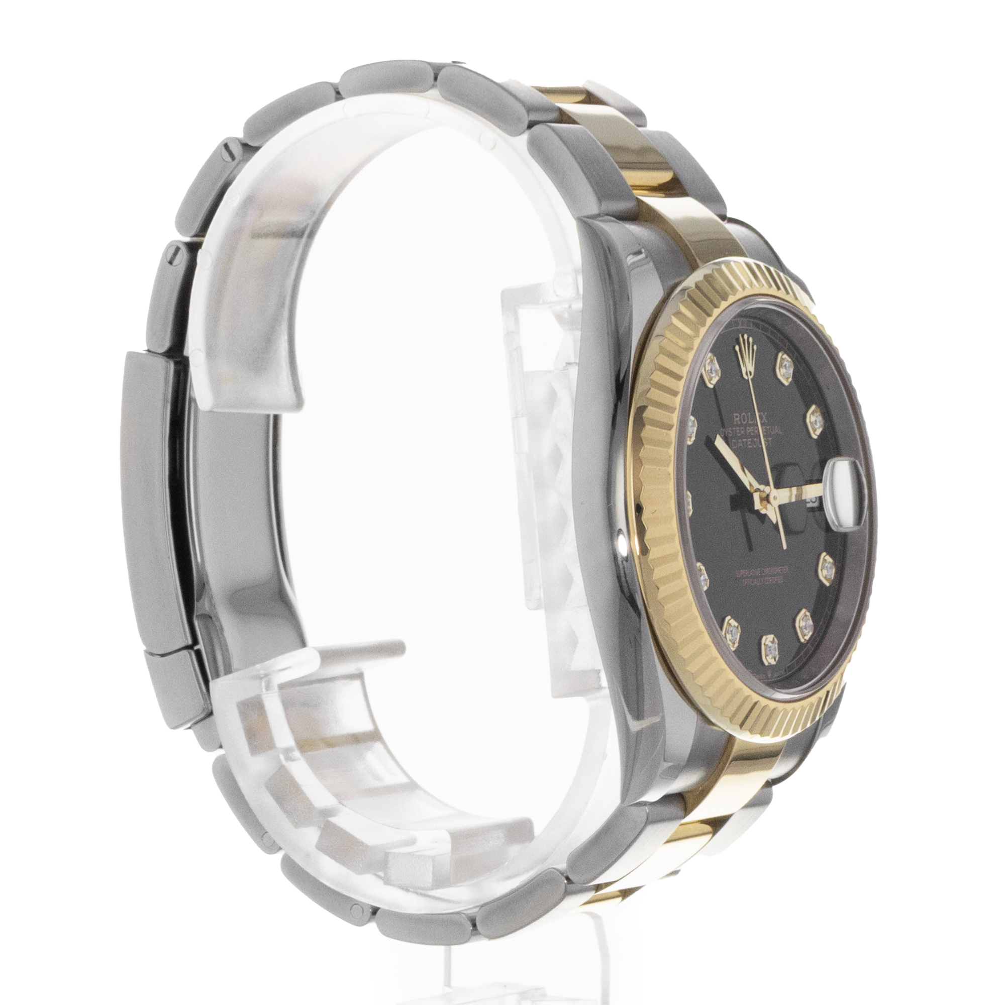 Rolex Datejust 41 126333 41mm Factory Black Diamond Steel Gold Mens Watch 2015 thumbnail 6