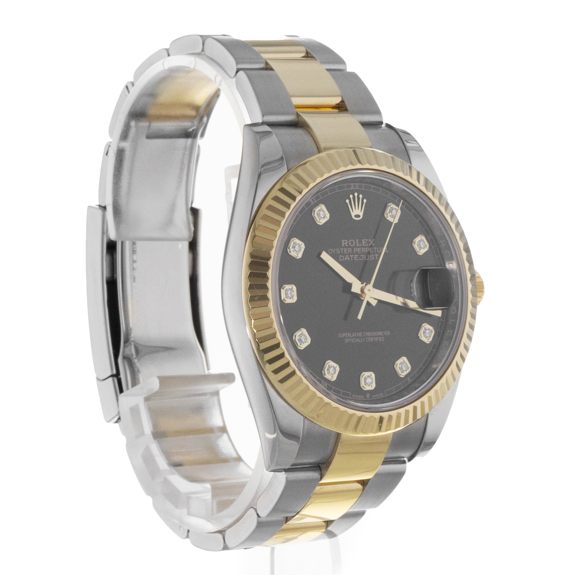 Rolex Datejust 41 126333 41mm Factory Black Diamond Steel Gold Mens Watch 2015 thumbnail 7