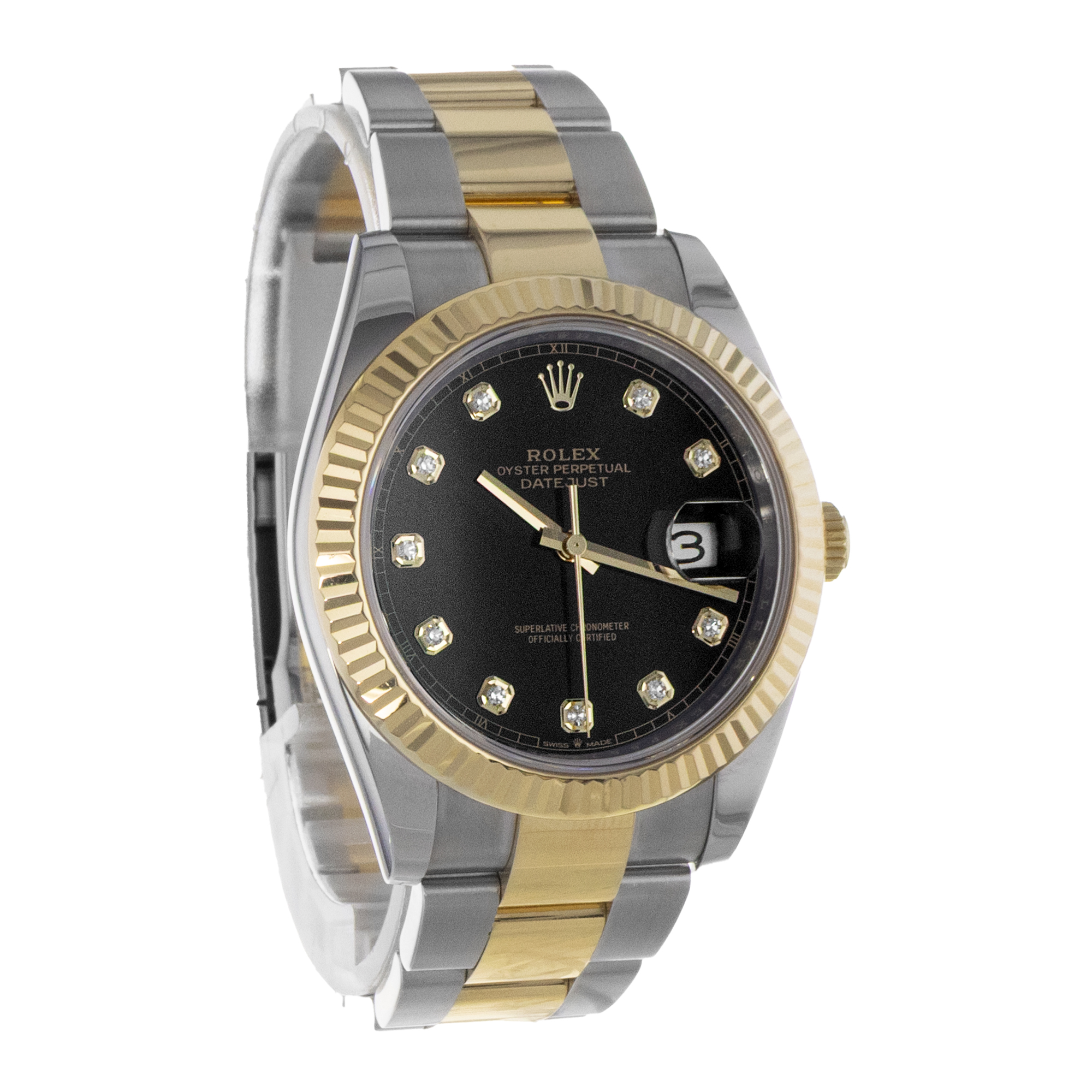 Rolex Datejust 41 126333 41mm Factory Black Diamond Steel Gold Mens Watch 2015 thumbnail 8