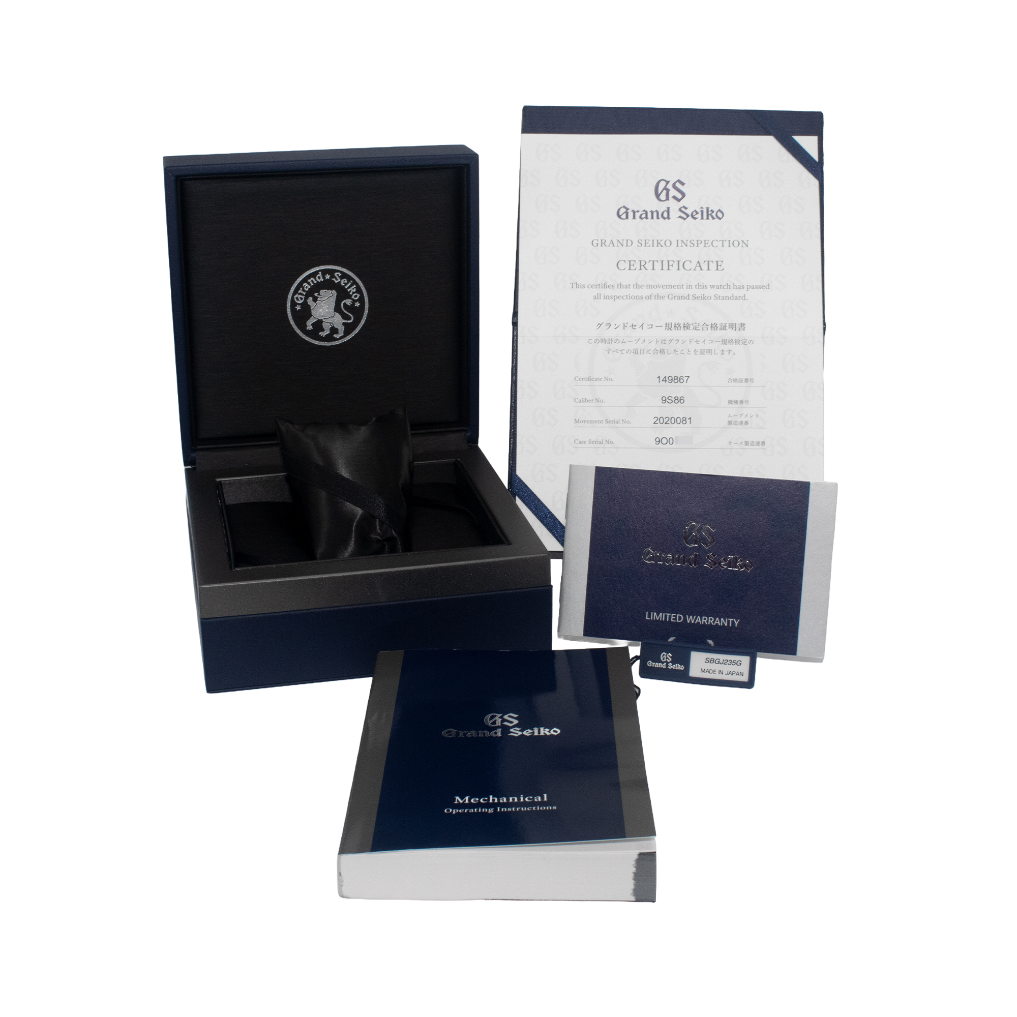 Grand Seiko Heritage Collection SBGJ235G 40mm Blue Steel Index Mens Watch 2020 thumbnail 12