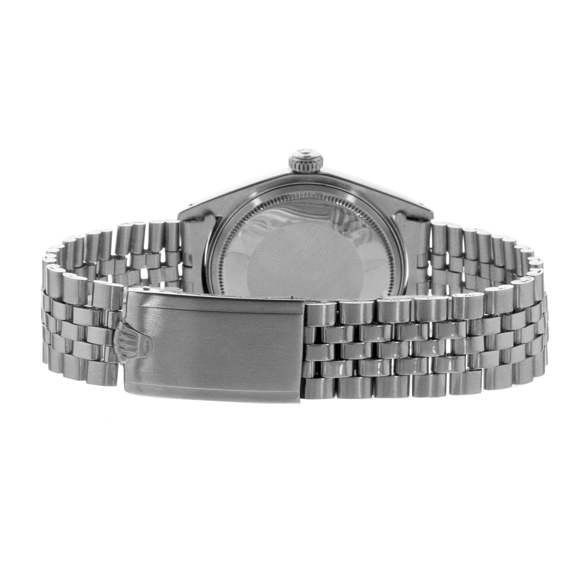 Rolex Datejust 36 1601 Silver Index Steel White Gold Jubilee Mens Watch 1972 thumbnail 9