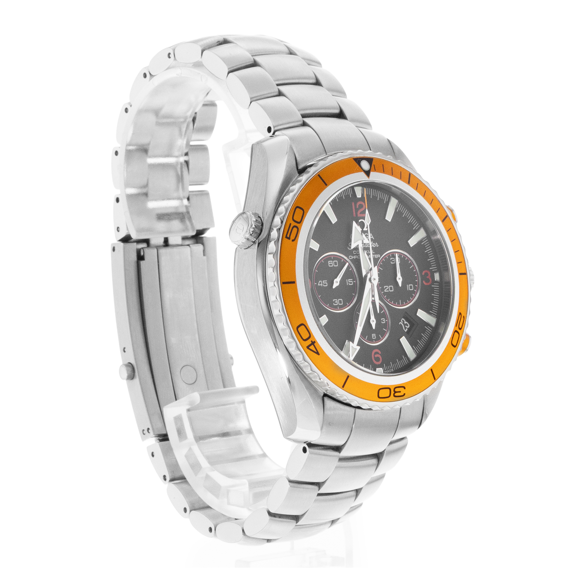 Omega Seamaster Planet Ocean Chronograph 22185000 45mm Steel Mens Watch 2007 thumbnail 9
