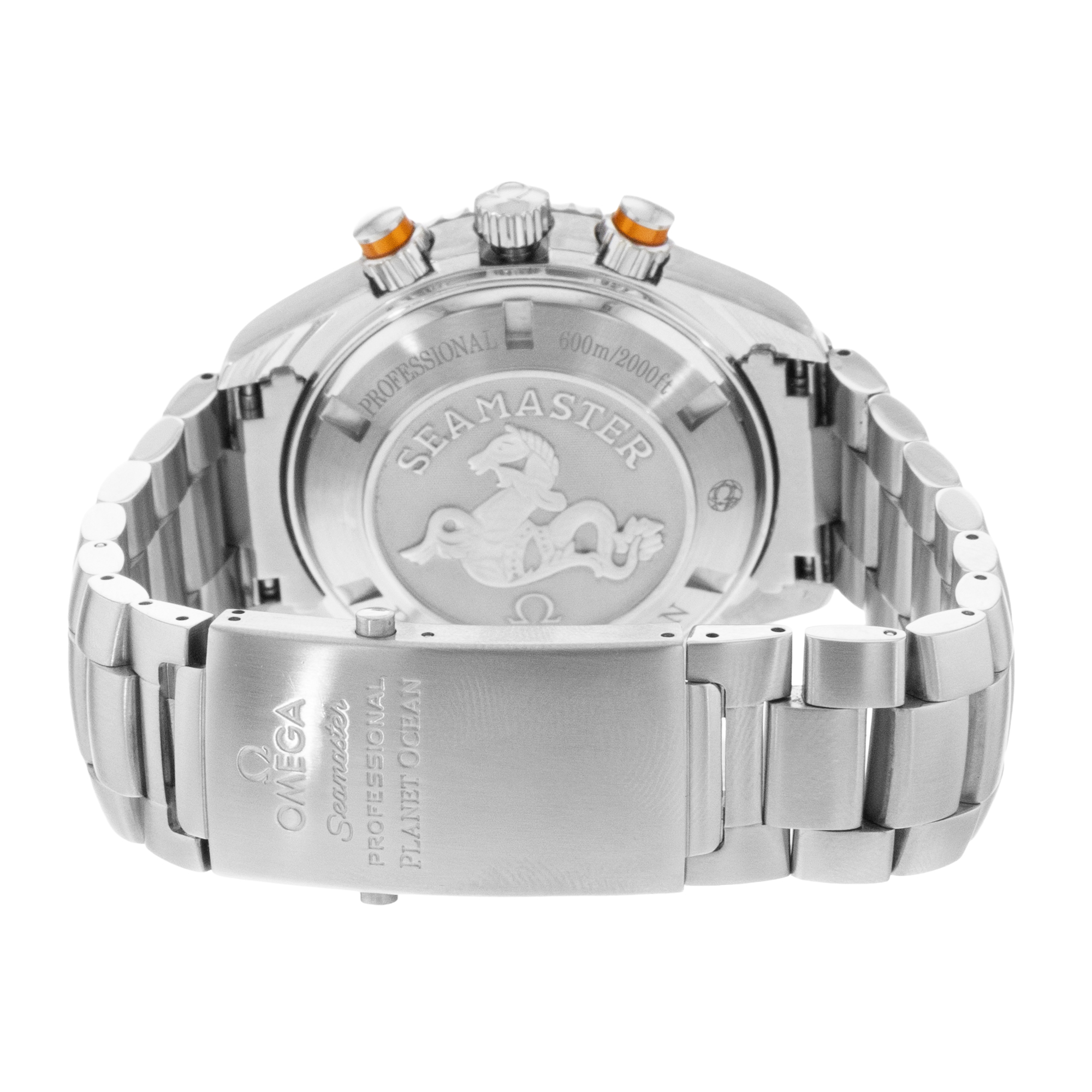 Omega Seamaster Planet Ocean Chronograph 22185000 45mm Steel Mens Watch 2007 thumbnail 11