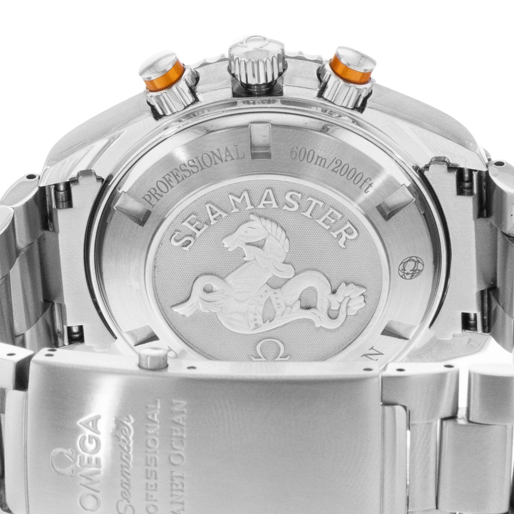 Omega Seamaster Planet Ocean Chronograph 22185000 45mm Steel Mens Watch 2007 thumbnail 12