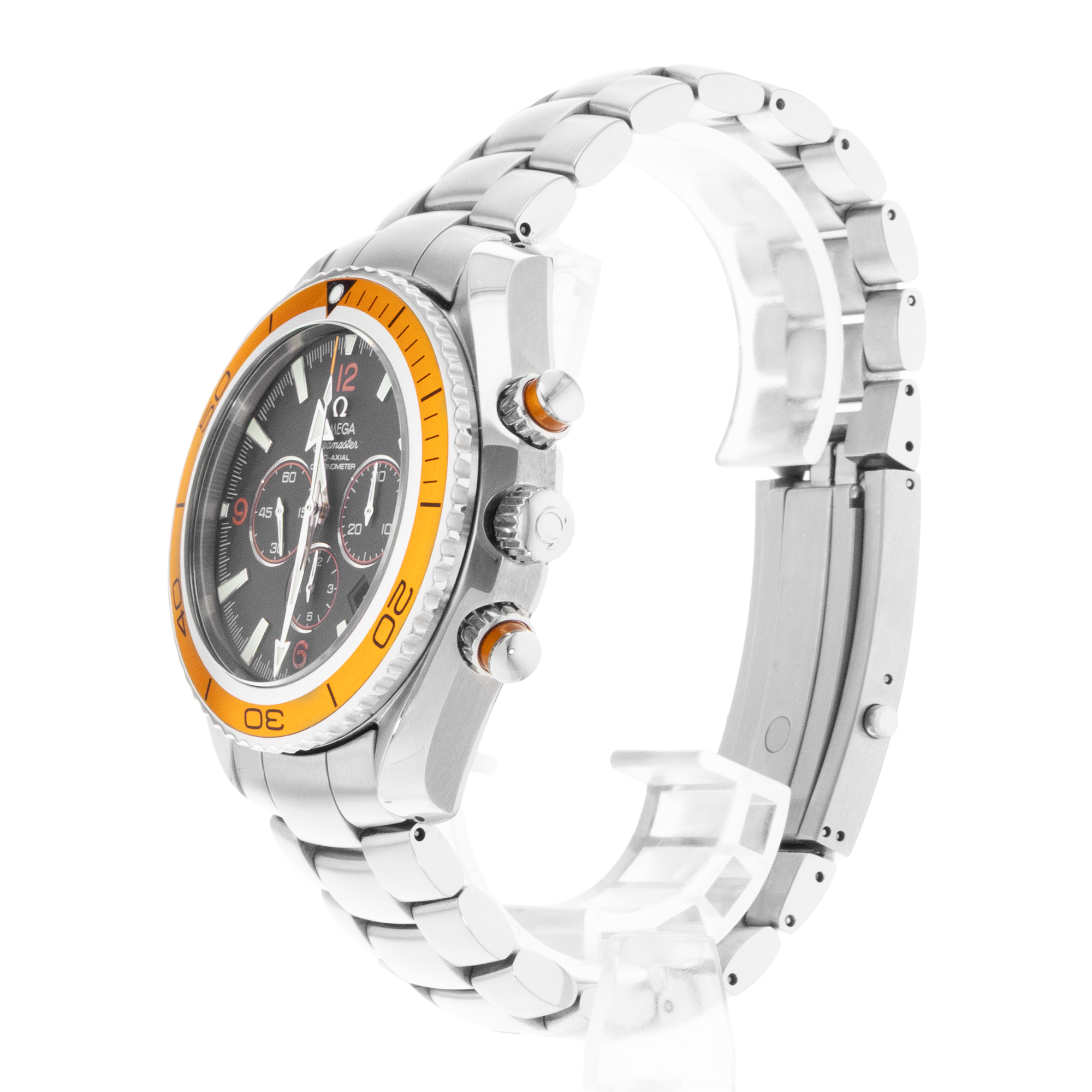 Omega Seamaster Planet Ocean Chronograph 22185000 45mm Steel Mens Watch 2007 thumbnail 7