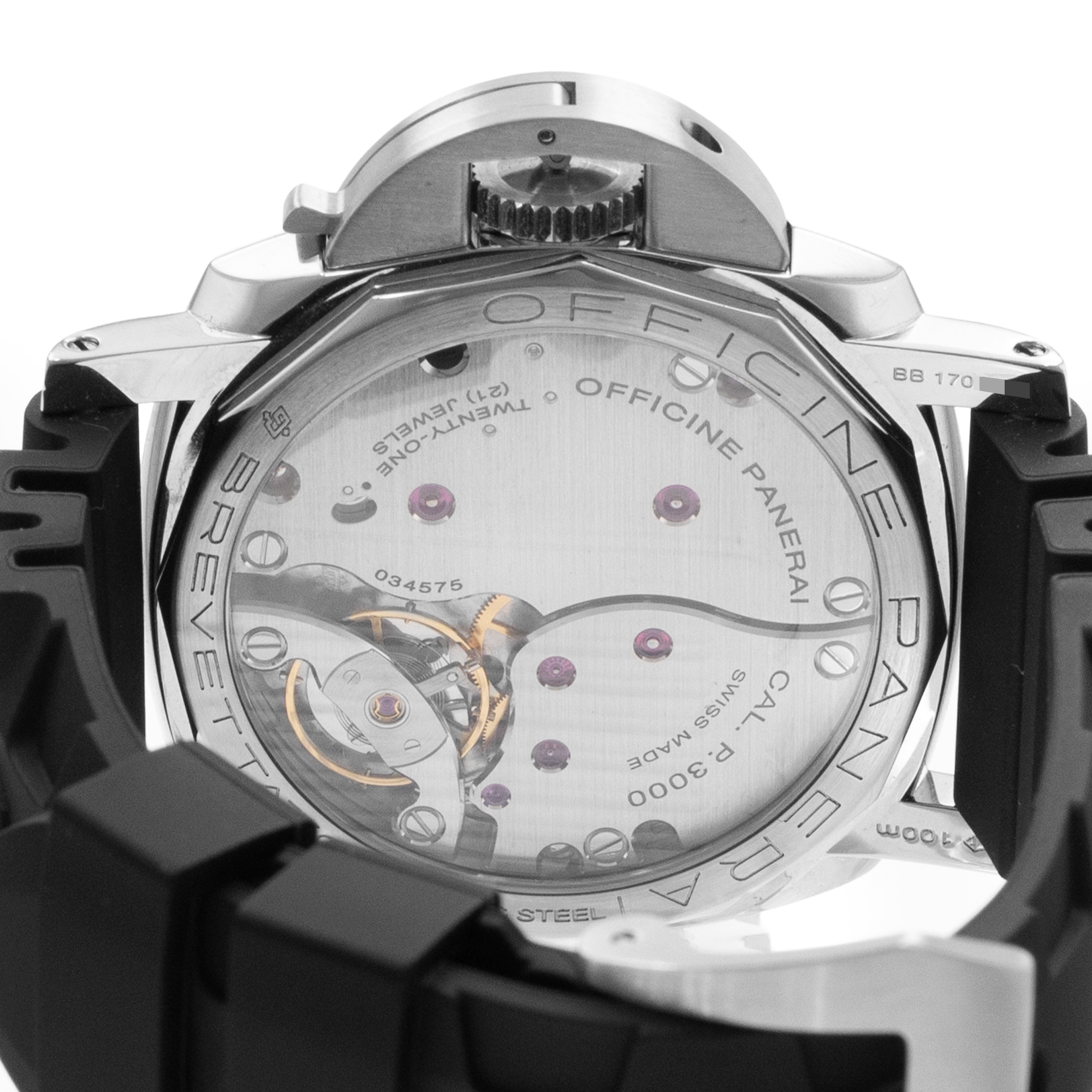 Panerai Luminor 1950 PAM 00557 47mm Black Steel Left Handed Mens Watch 2016 thumbnail 9