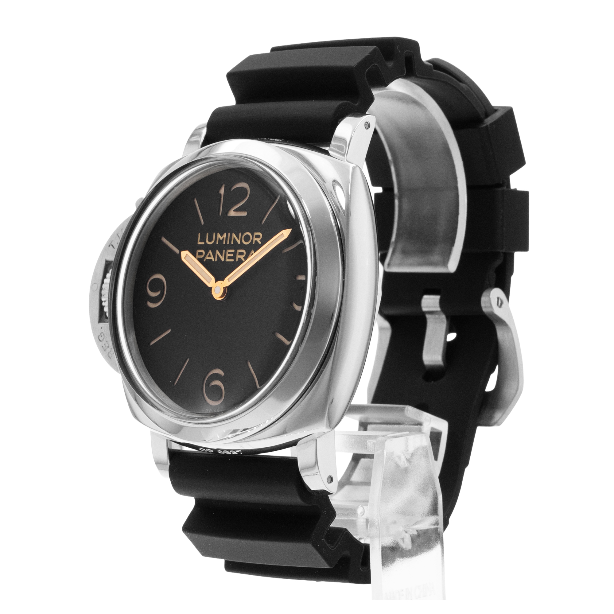 Panerai Luminor 1950 PAM 00557 47mm Black Steel Left Handed Mens Watch 2016 thumbnail 4