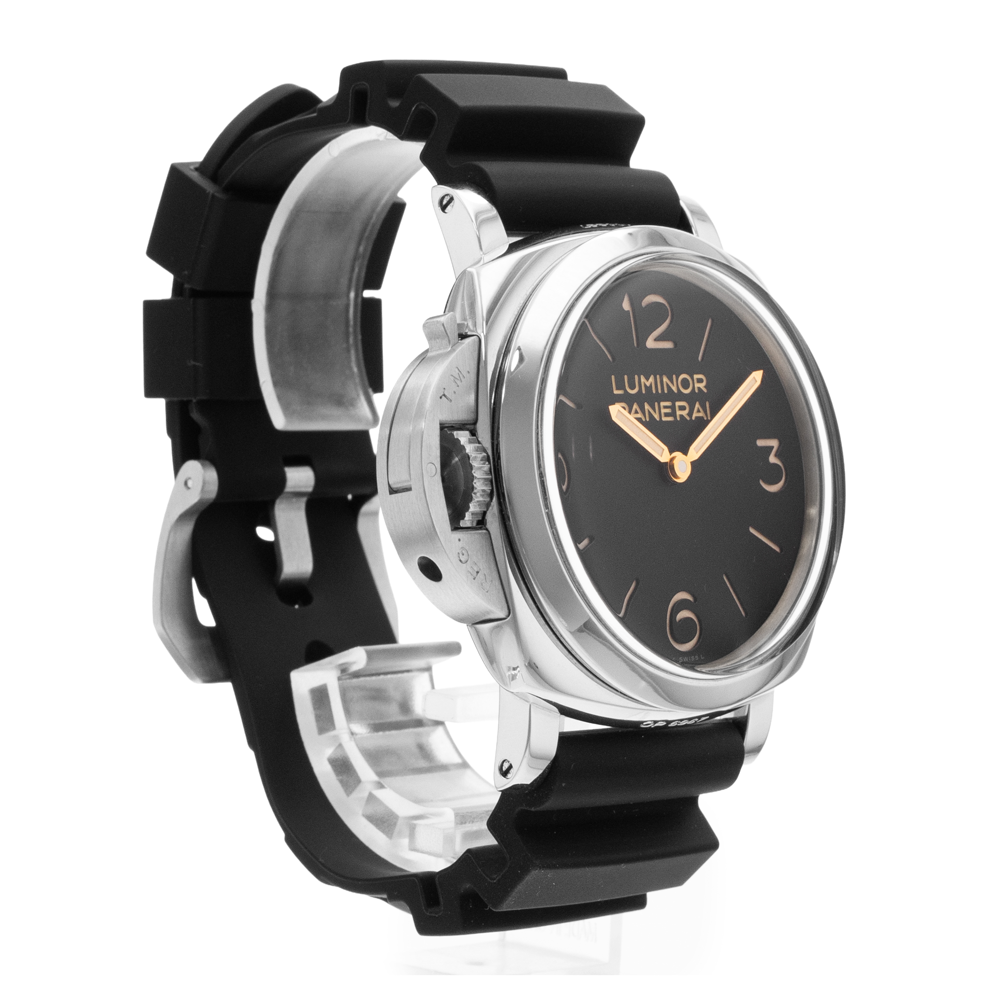 Panerai Luminor 1950 PAM 00557 47mm Black Steel Left Handed Mens Watch 2016 thumbnail 6