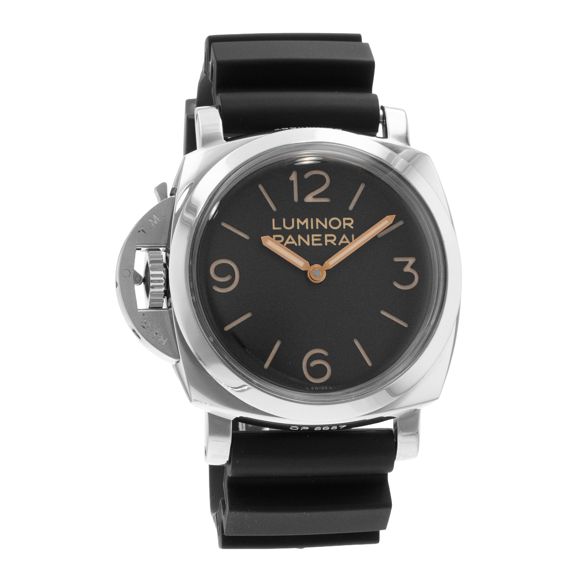 Panerai Luminor 1950 PAM 00557 47mm Black Steel Left Handed Mens Watch 2016 thumbnail 7