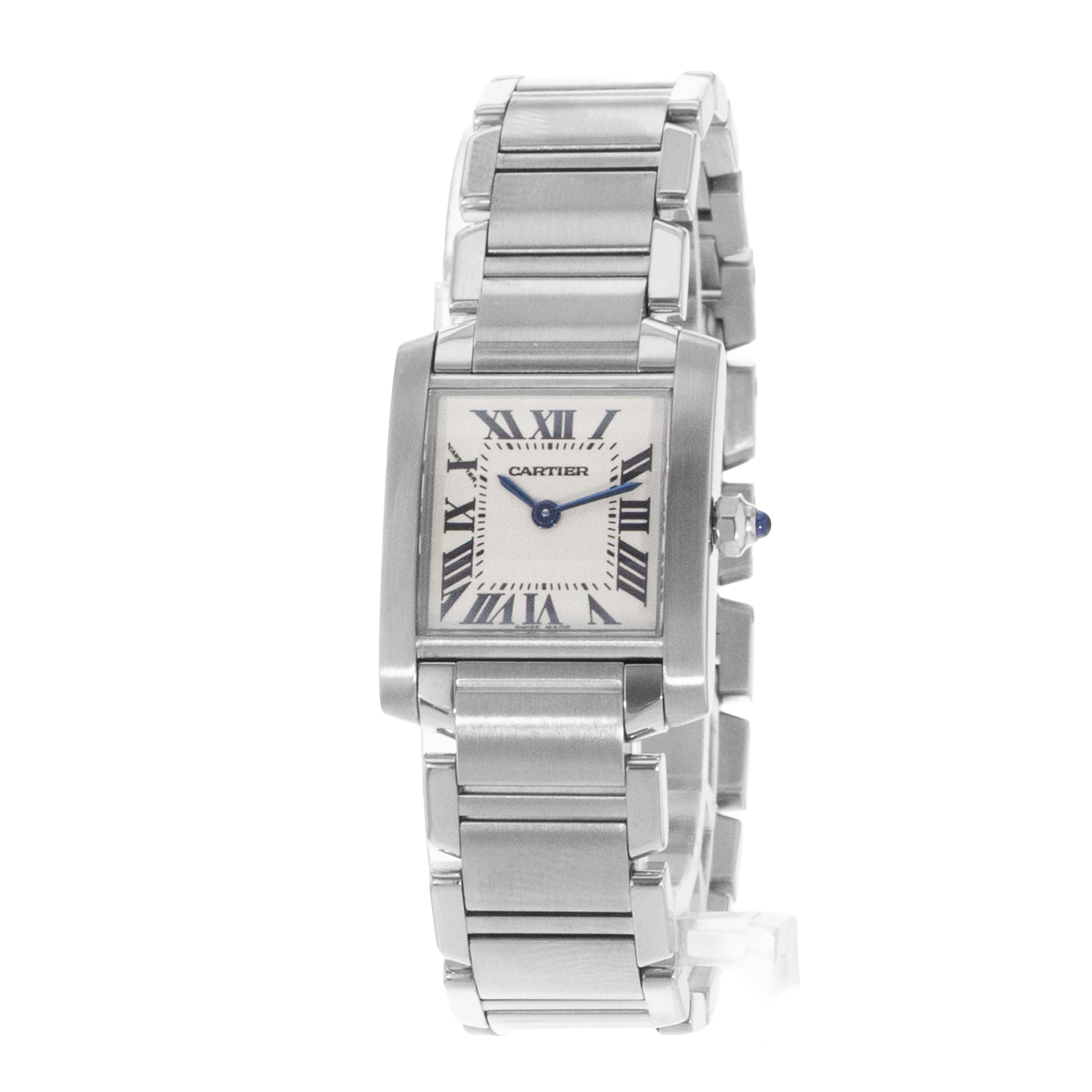 Cartier Tank Francaise W51008Q3 2384 20mm Steel Silver Arabic Ladies Watch 2004 thumbnail 4