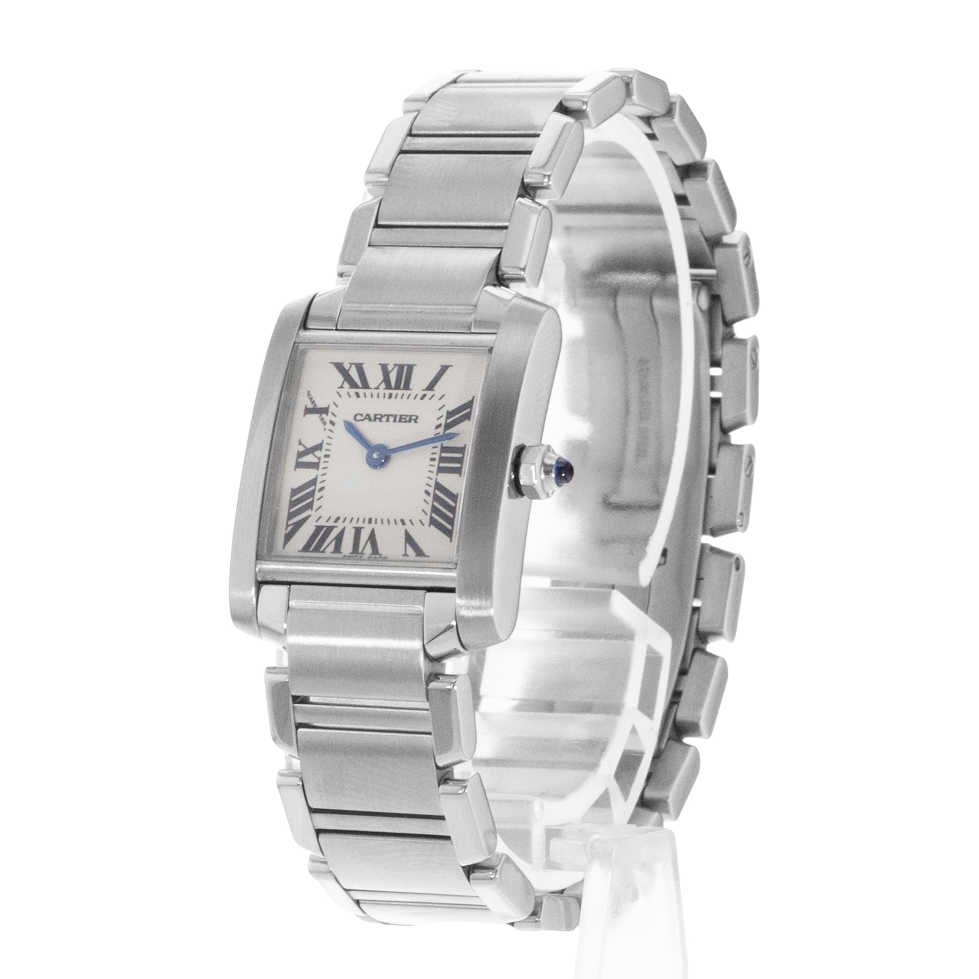 Cartier Tank Francaise W51008Q3 2384 20mm Steel Silver Arabic Ladies Watch 2004 thumbnail 5