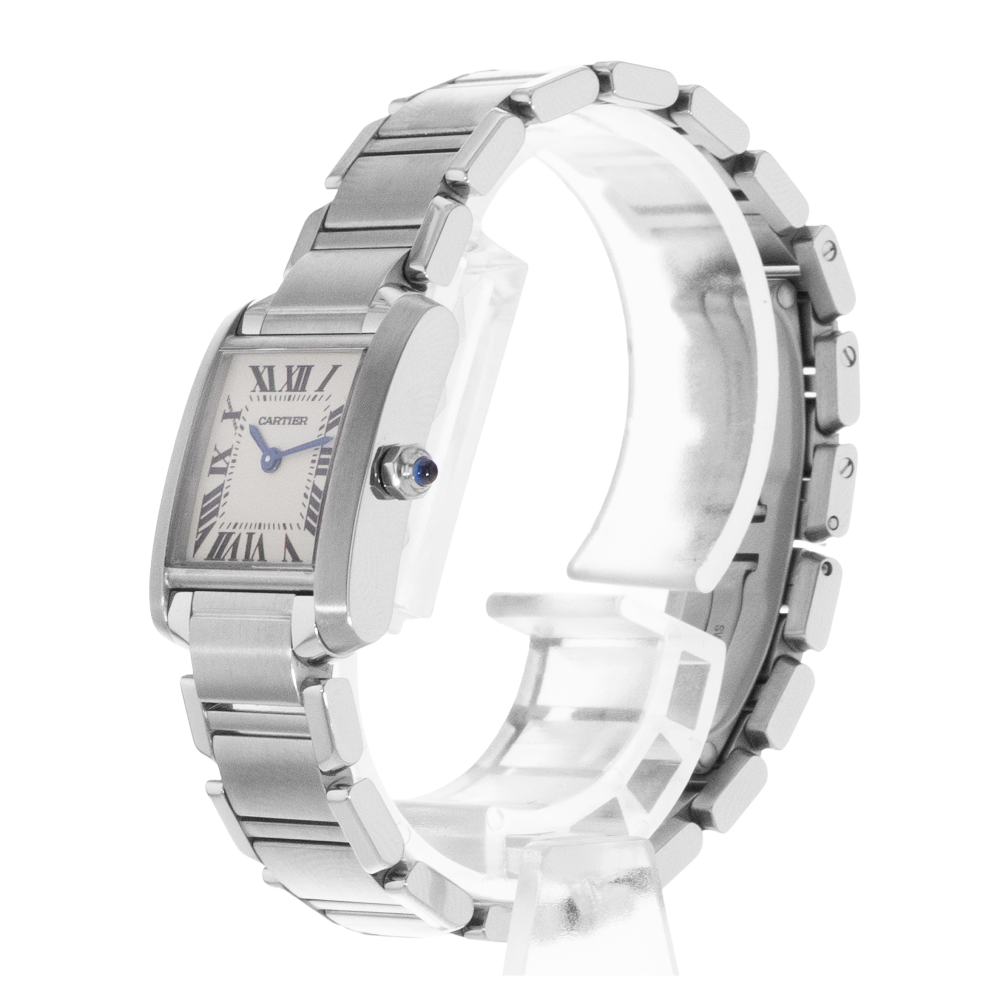 Cartier Tank Francaise W51008Q3 2384 20mm Steel Silver Arabic Ladies Watch 2004 thumbnail 6