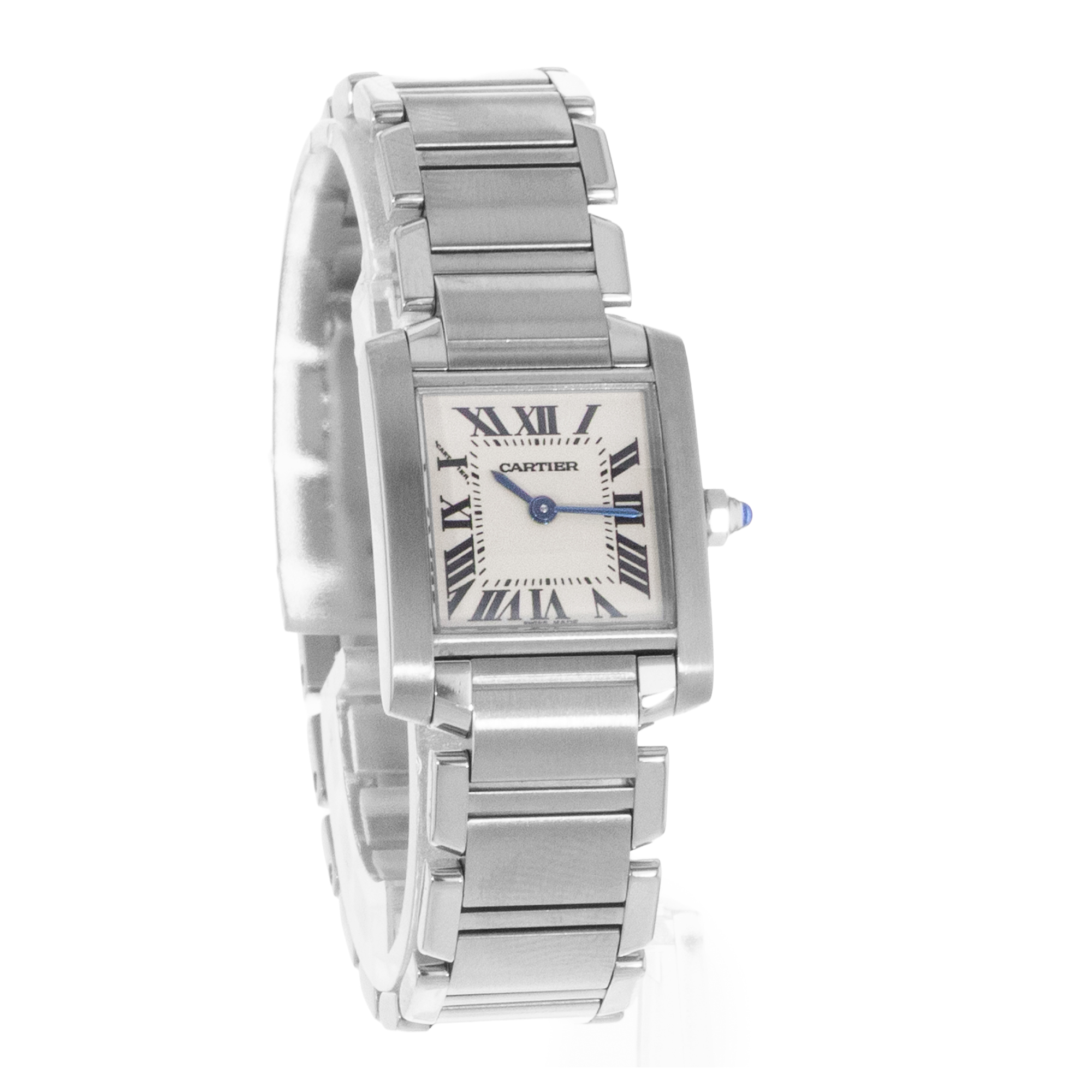 Cartier Tank Francaise W51008Q3 2384 20mm Steel Silver Arabic Ladies Watch 2004 thumbnail 9
